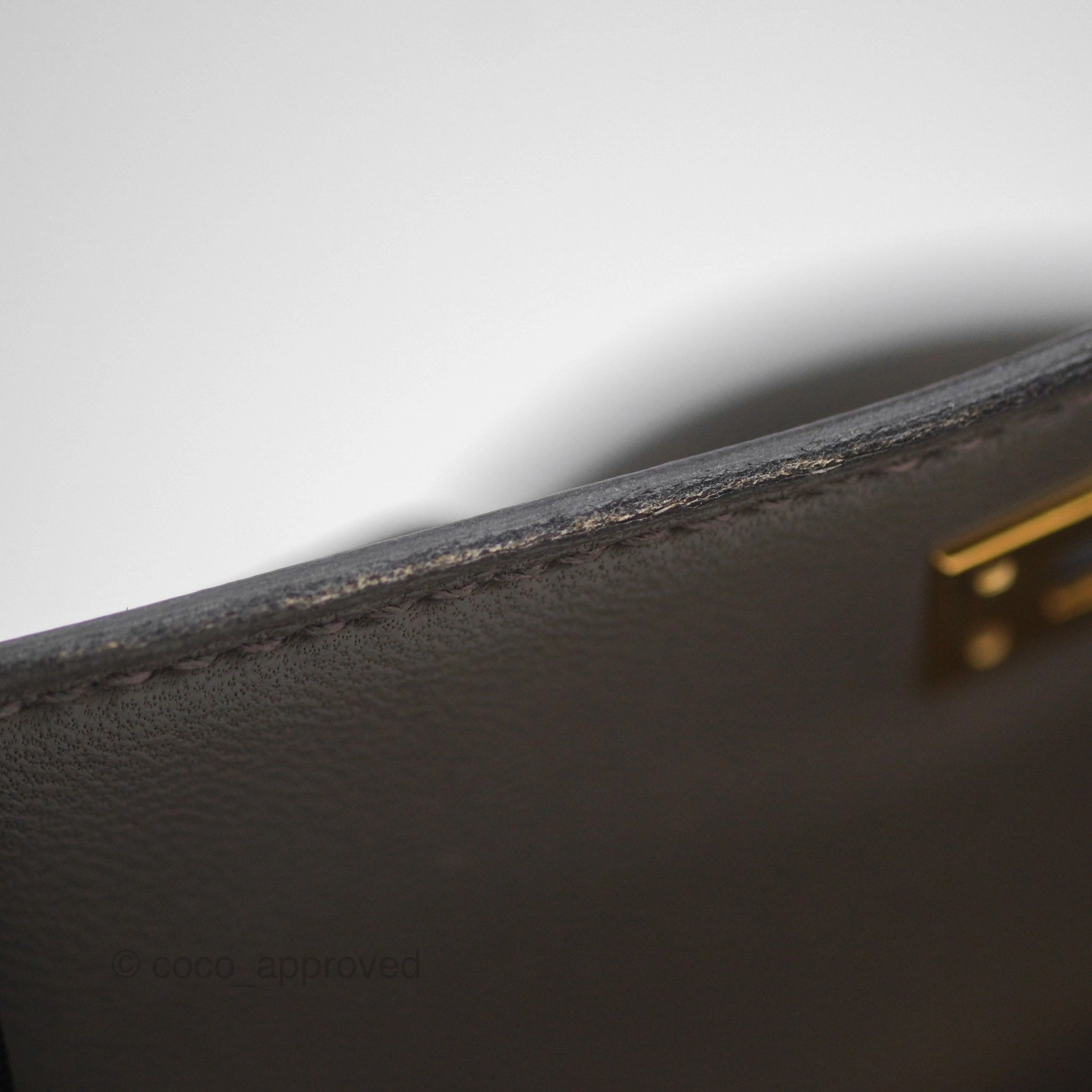Herms Mini Kelly II Gris Meyer 0L Epsom Gold Hardware