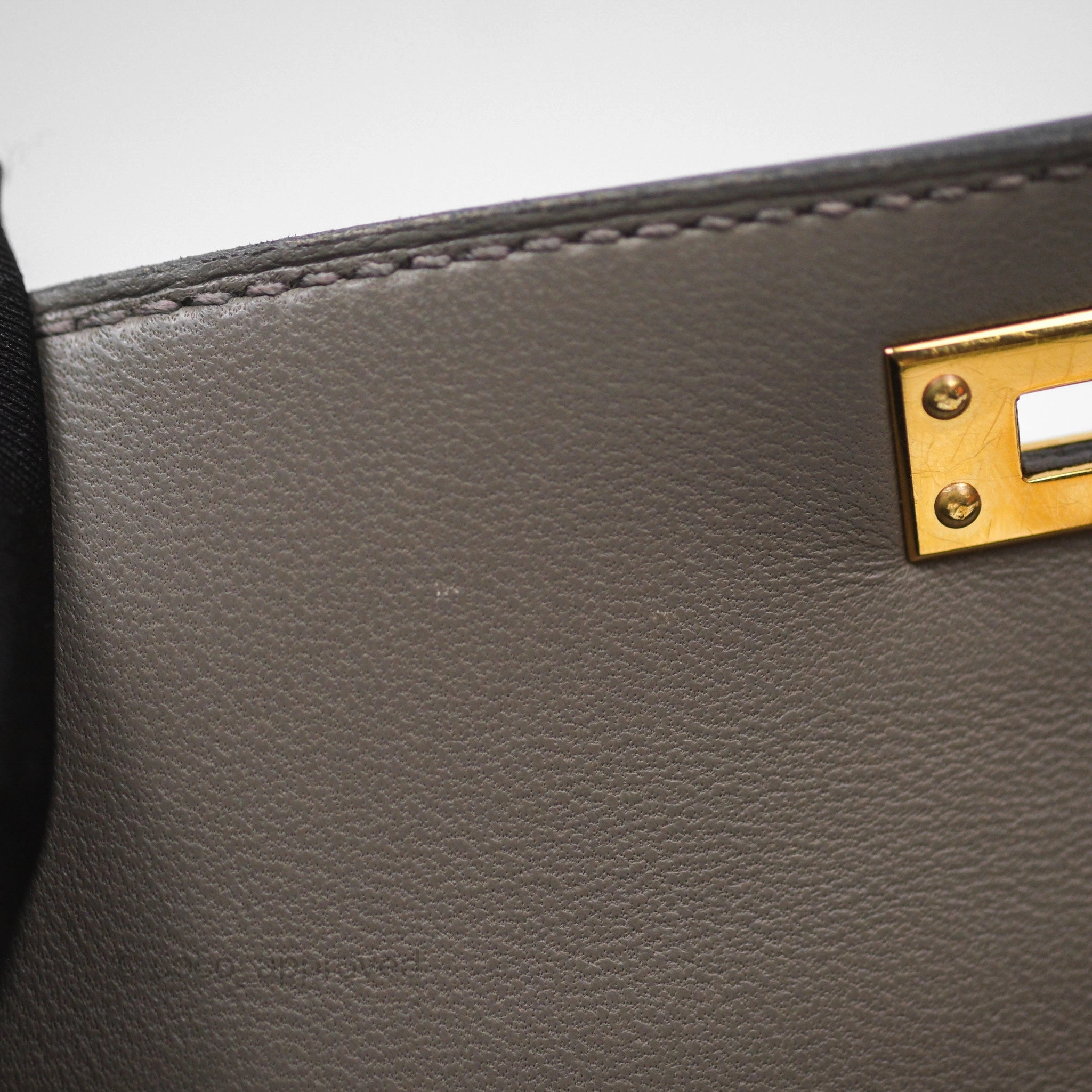 Herms Mini Kelly II Gris Meyer 0L Epsom Gold Hardware
