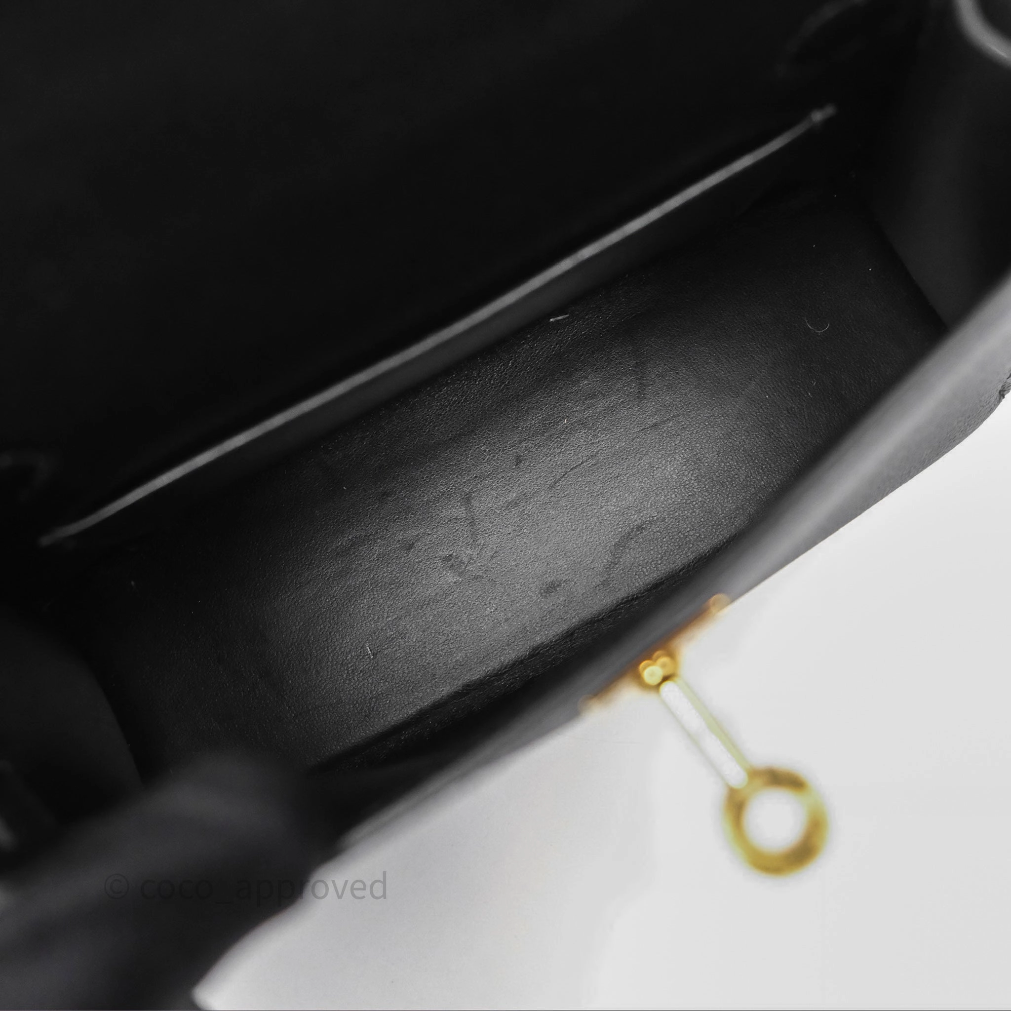 Herms Mini Kelly II Noir 89 Epsom Gold Hardware