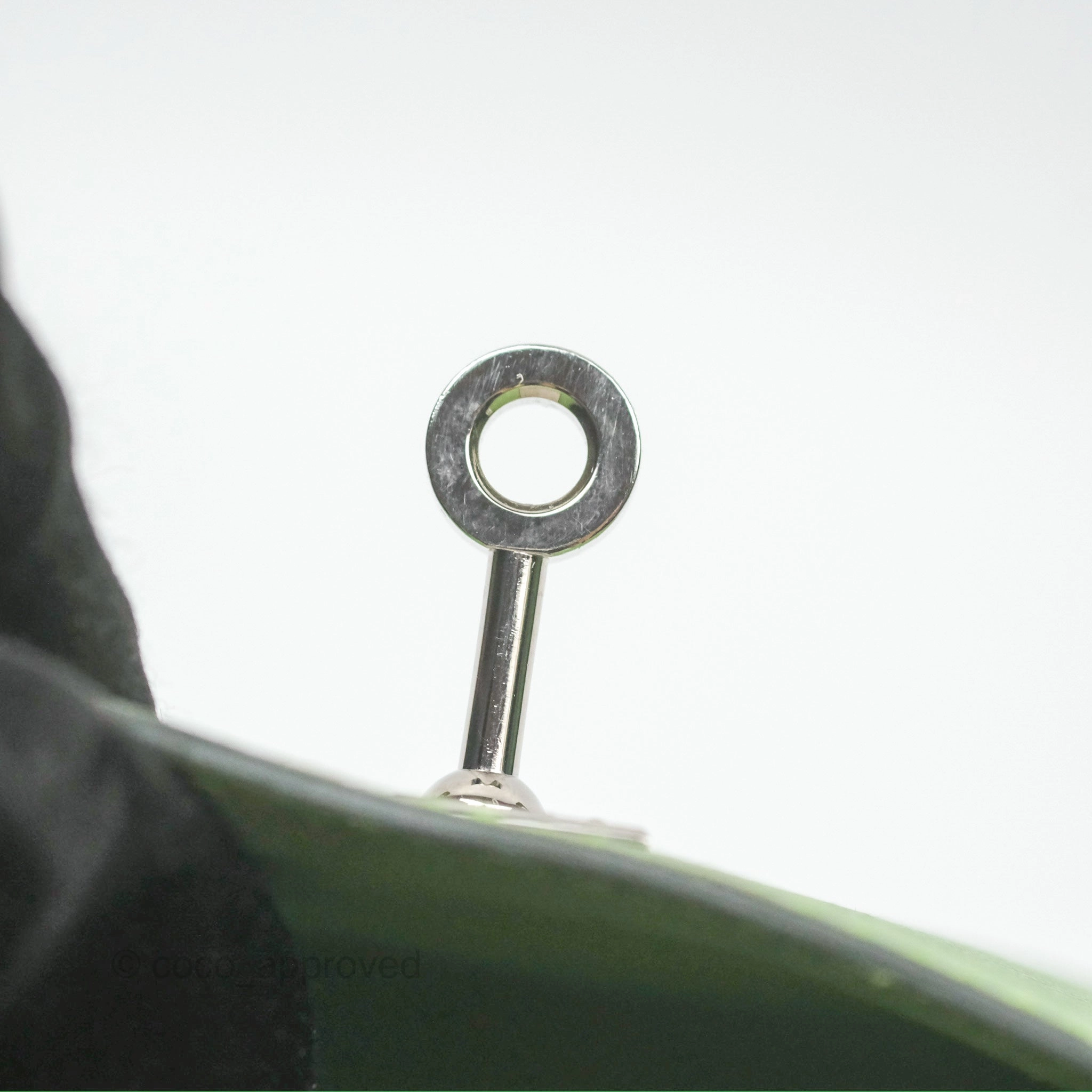 Herms Mini Kelly II Vert Criquet Epsom Palladium Hardware