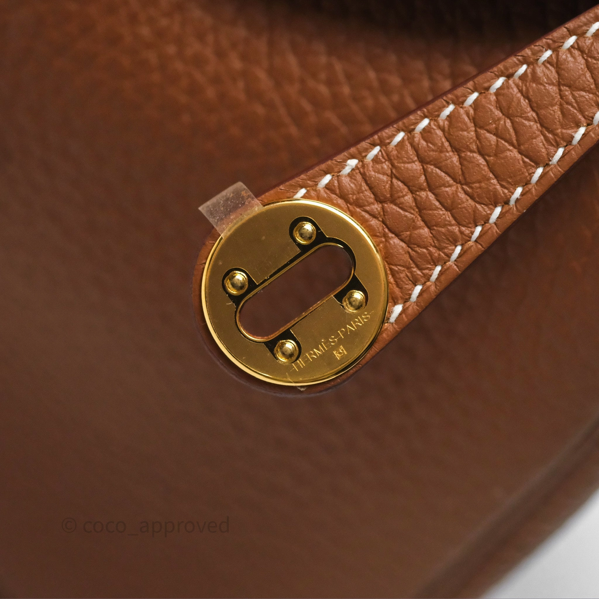 Herms Mini Lindy 20 Gold Clemence Gold Hardware