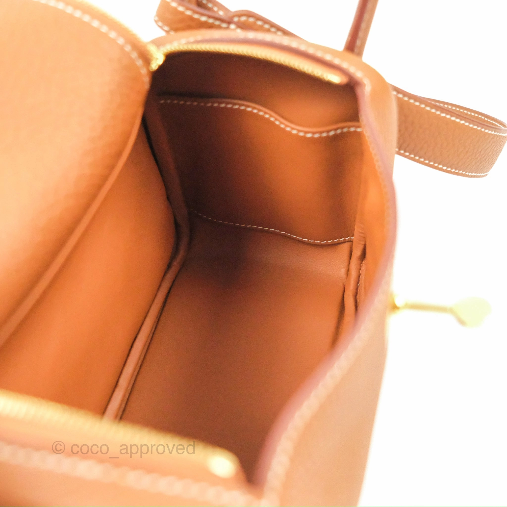 Herms Mini Lindy 20 Gold Clemence Gold Hardware