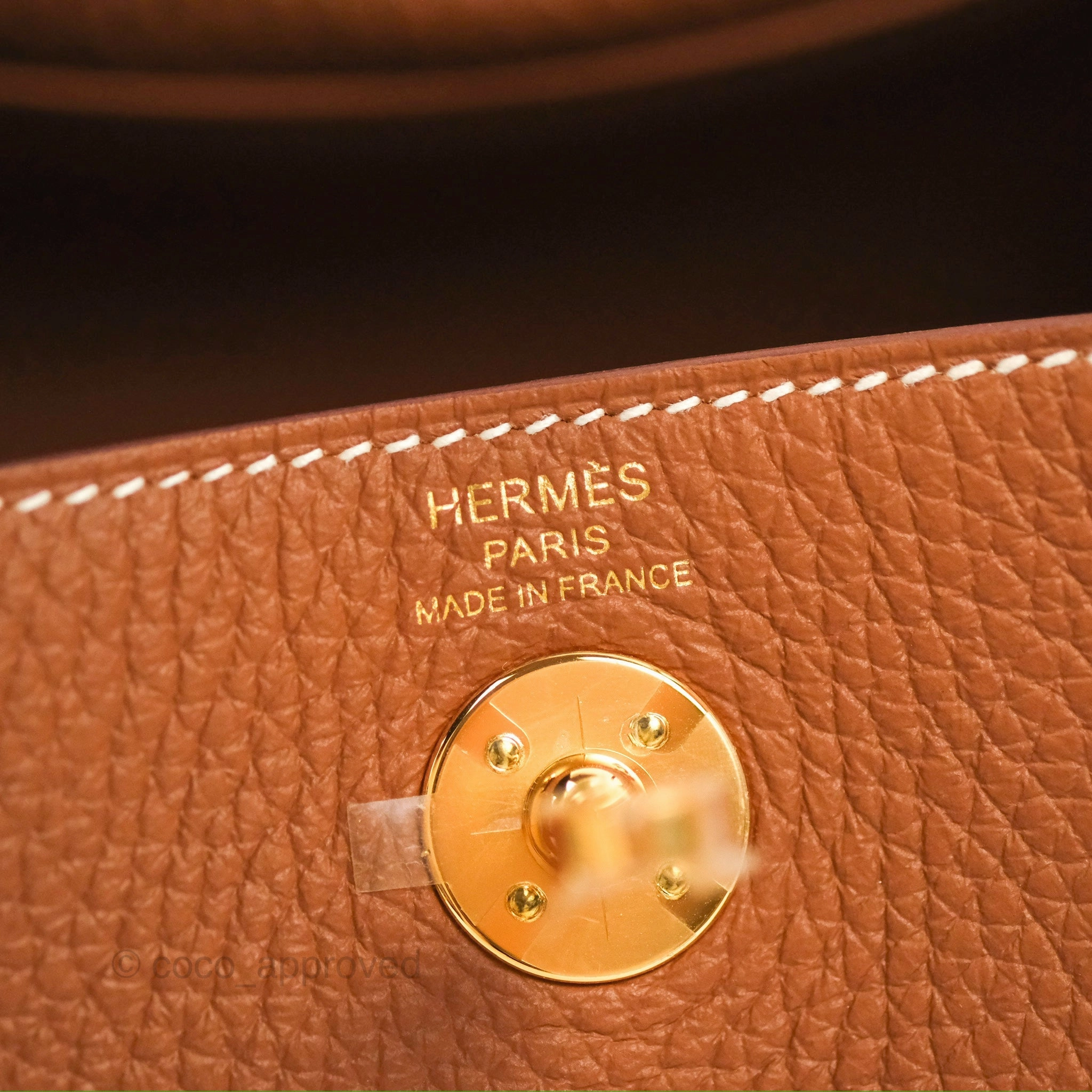 Herms Mini Lindy 20 Gold Clemence Gold Hardware