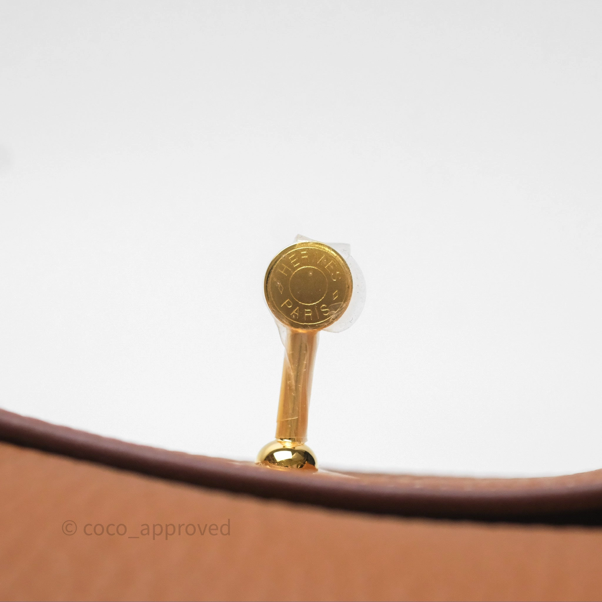 Herms Mini Lindy 20 Gold Clemence Gold Hardware