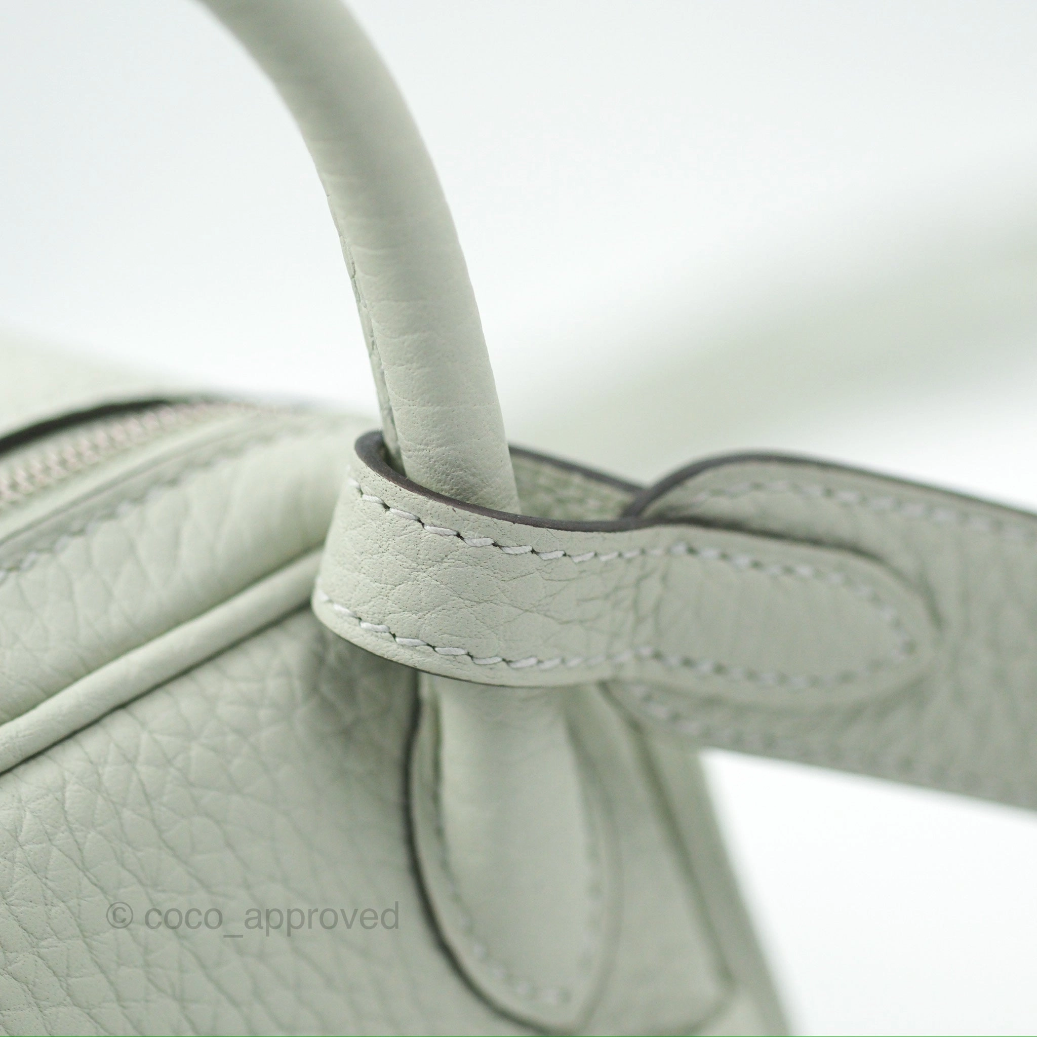 Herms Mini Lindy 20 Gris Neve Clemence Palladium Hardware