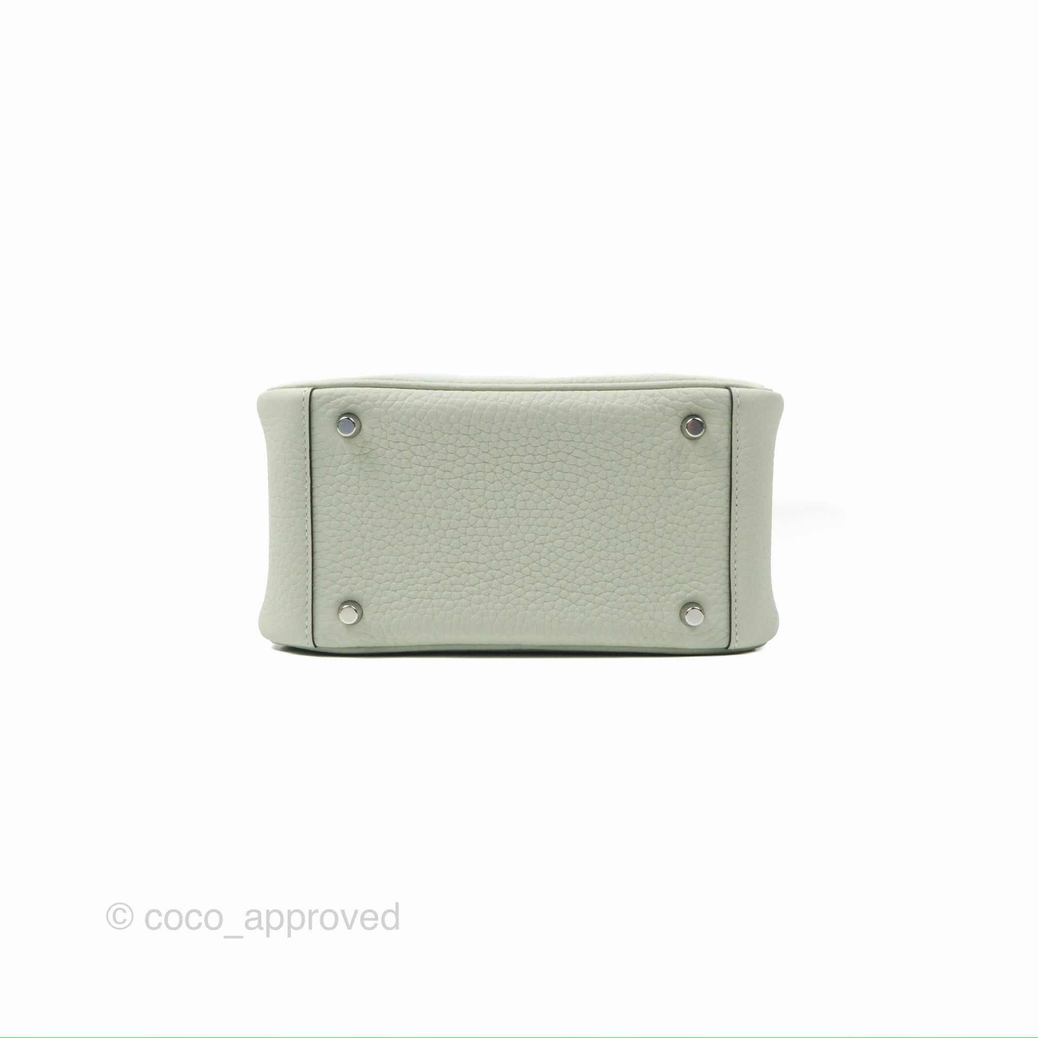Herms Mini Lindy 20 Gris Neve Clemence Palladium Hardware