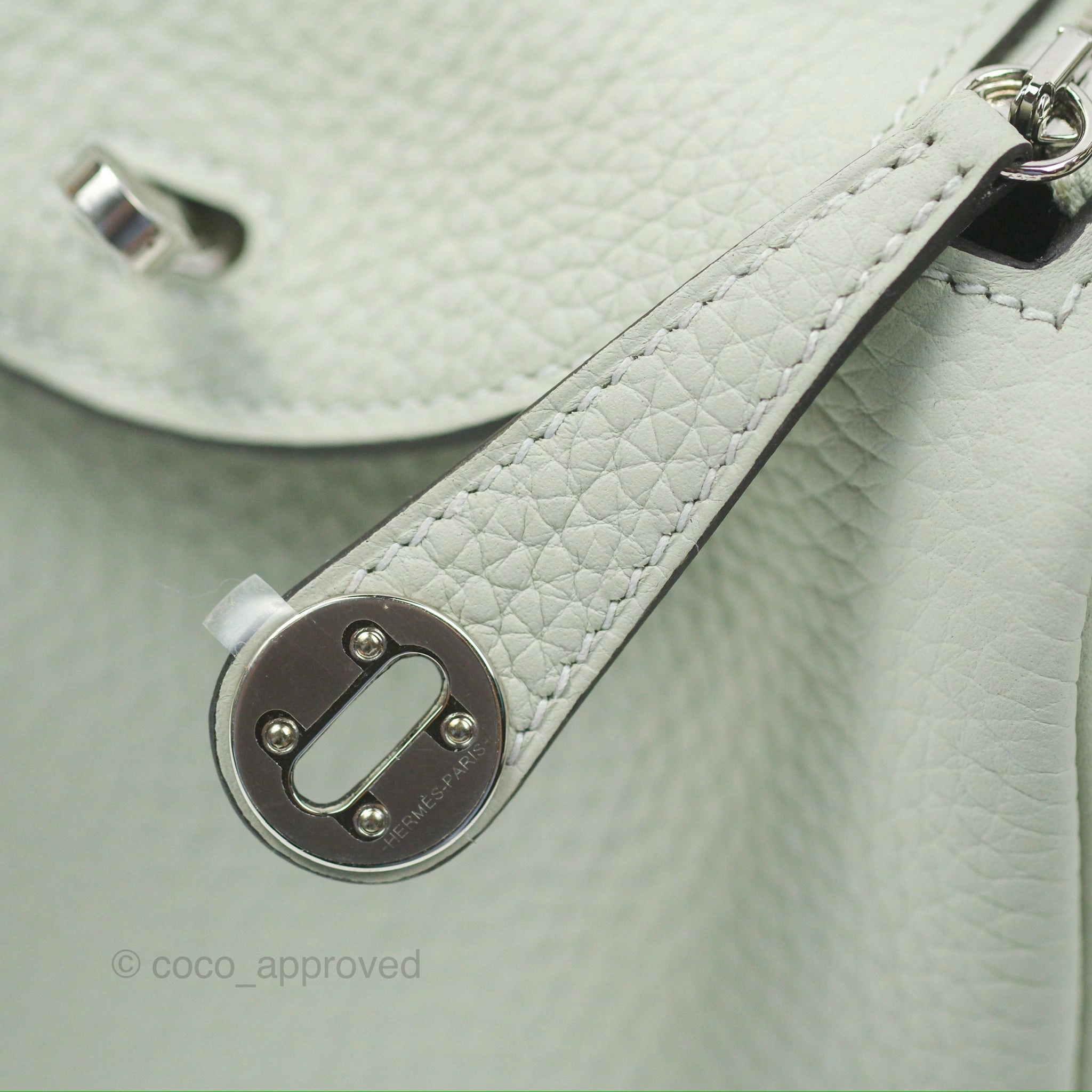 Herms Mini Lindy 20 Gris Neve Clemence Palladium Hardware