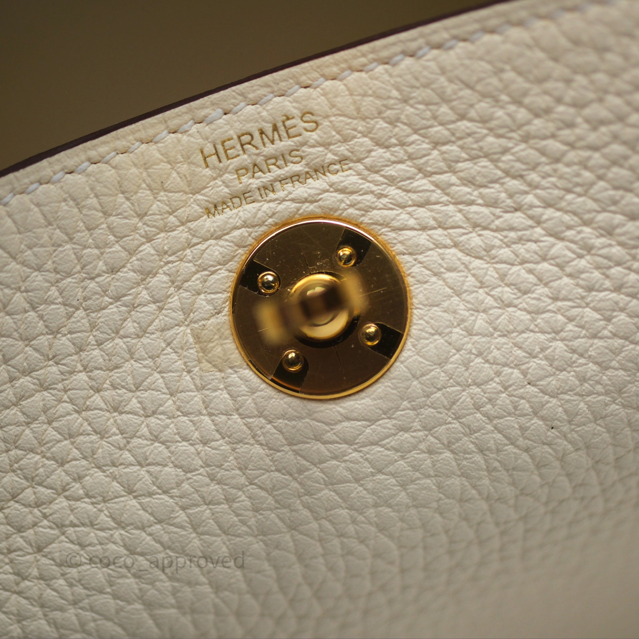 Herms Mini Lindy 20 Nata I2 Clemence Gold Hardware