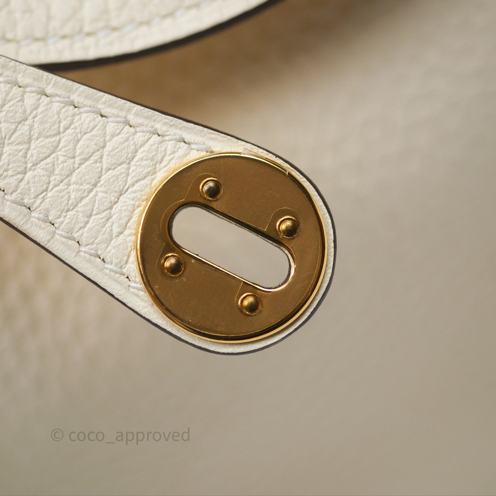 Herms Mini Lindy 20 Nata I2 Clemence Gold Hardware