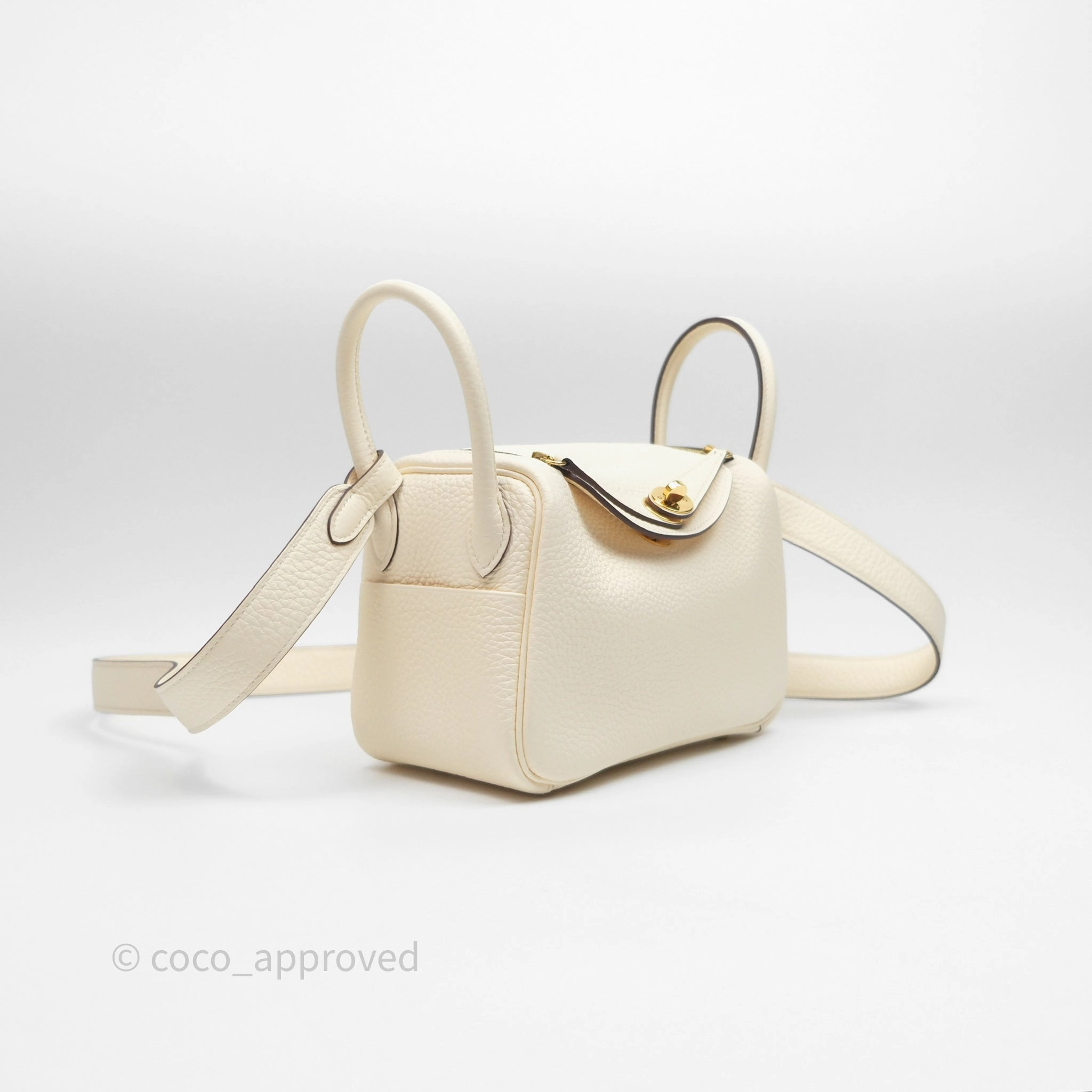 Herms Mini Lindy 20 Nata I2 Clemence Gold Hardware