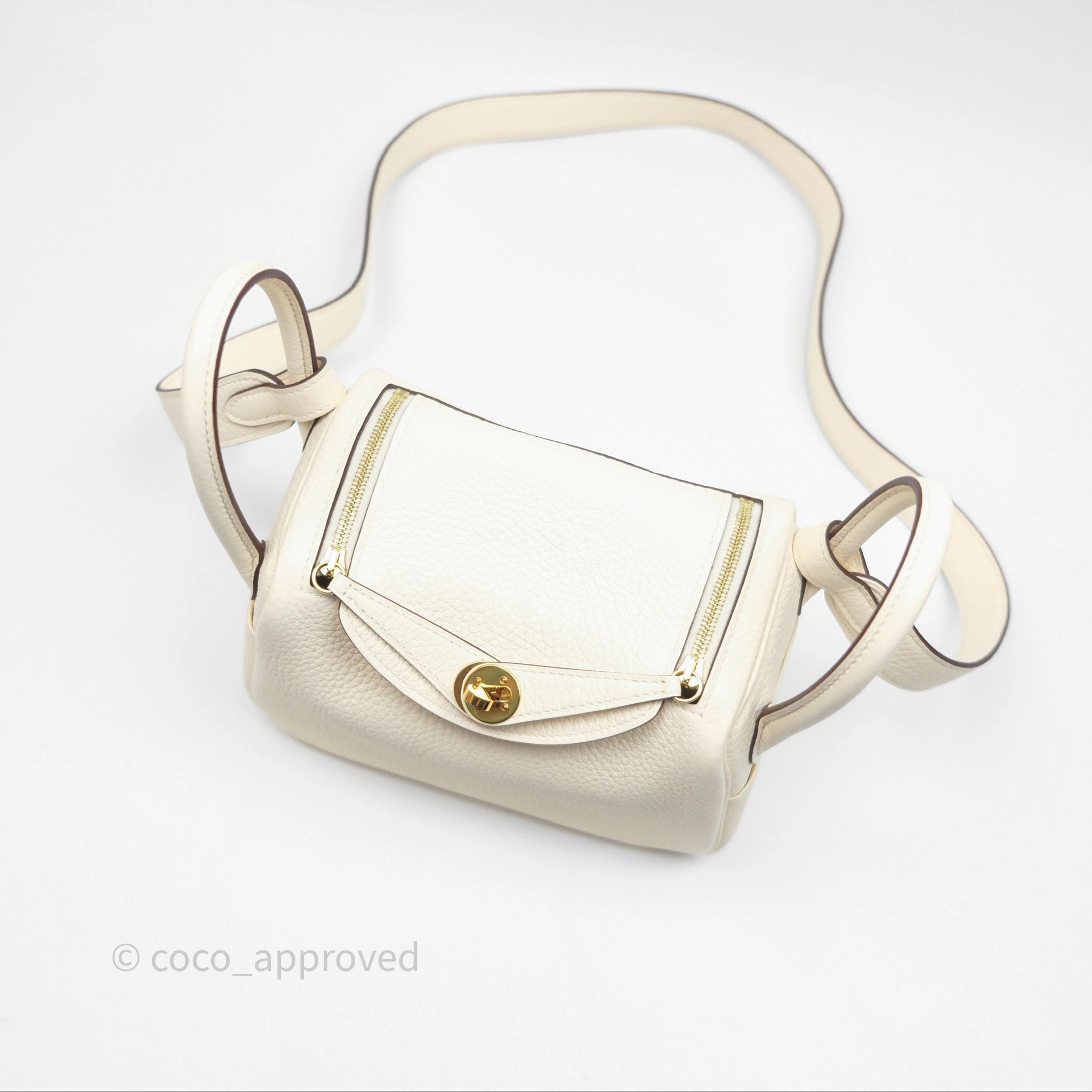 Herms Mini Lindy 20 Nata I2 Clemence Gold Hardware