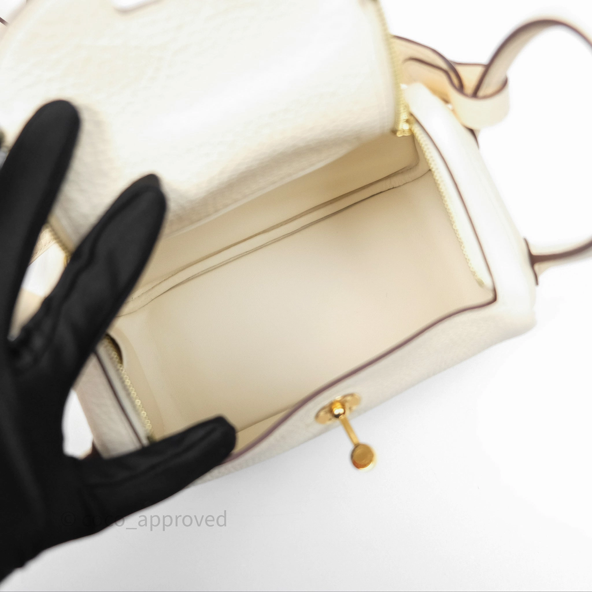 Herms Mini Lindy 20 Nata I2 Clemence Gold Hardware