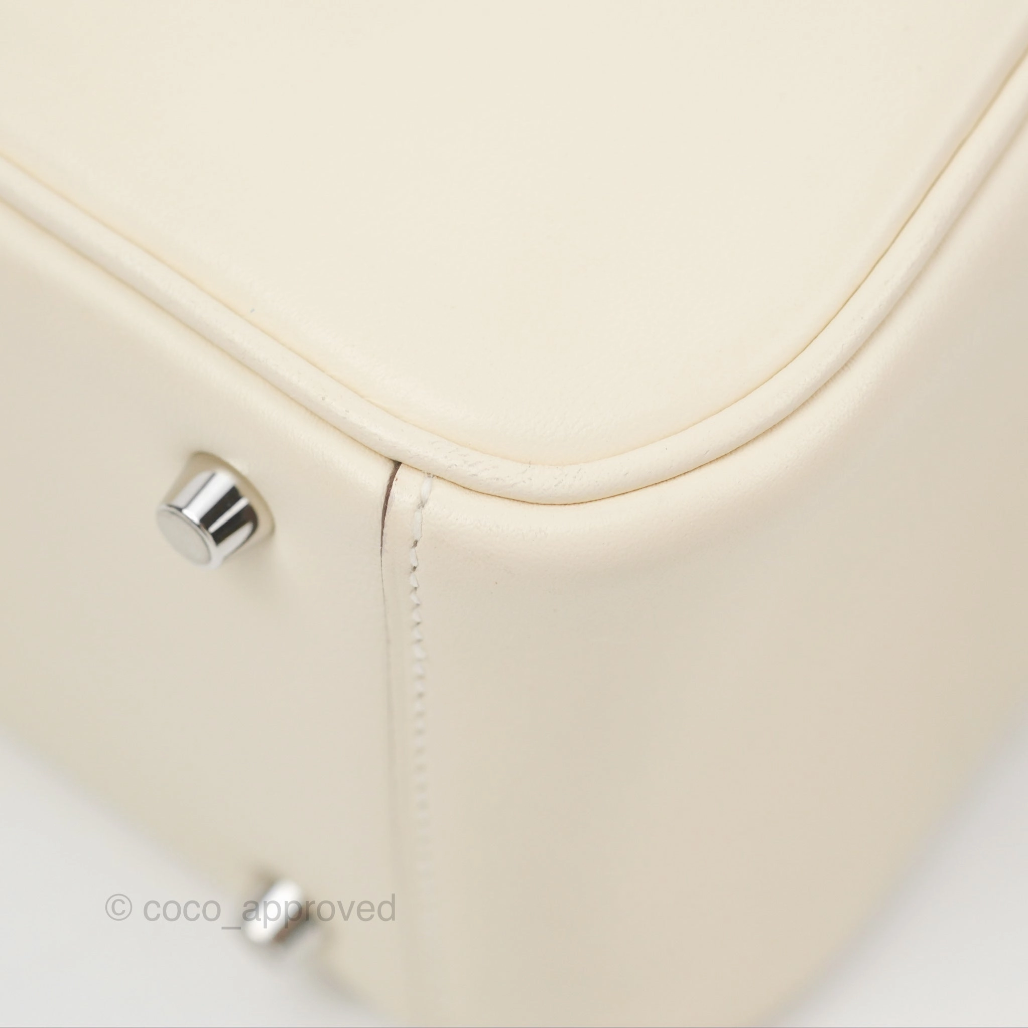 Herms Mini Lindy 20 Nata/ Lime Swift Palladium Hardware