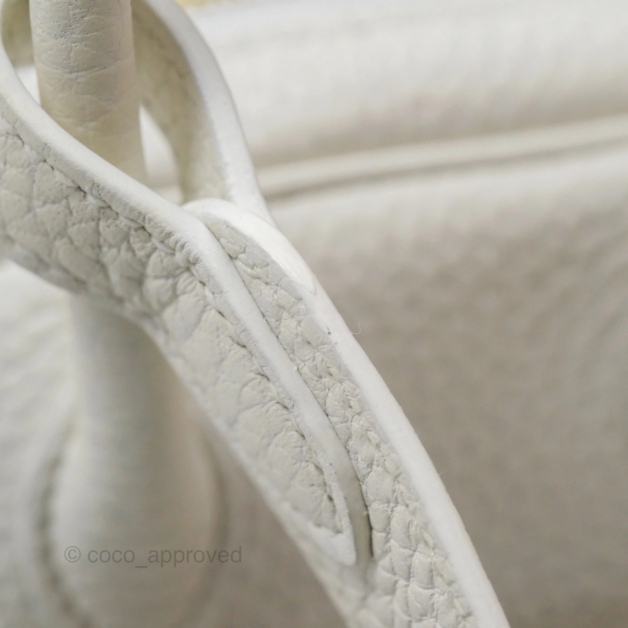 Herms Mini Lindy 20 New White 0U Clemence Gold Hardware