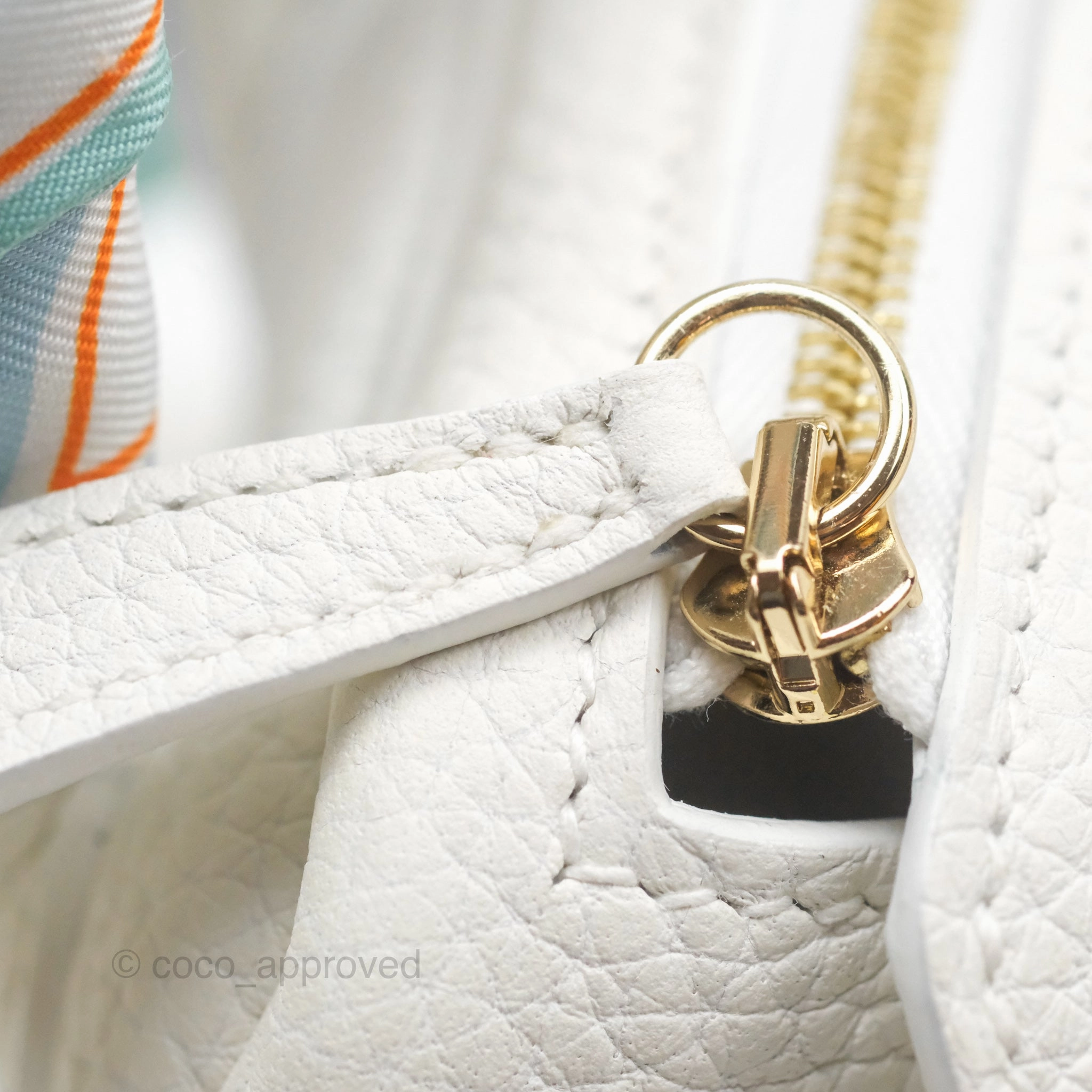 Herms Mini Lindy 20 New White 0U Clemence Gold Hardware