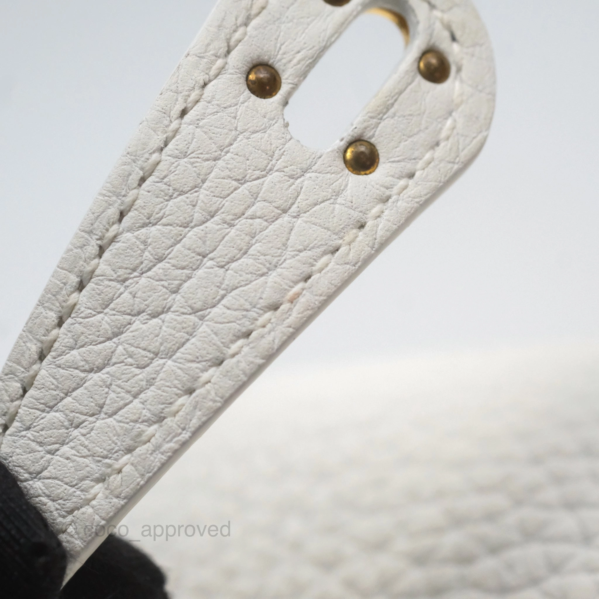 Herms Mini Lindy 20 New White 0U Clemence Gold Hardware
