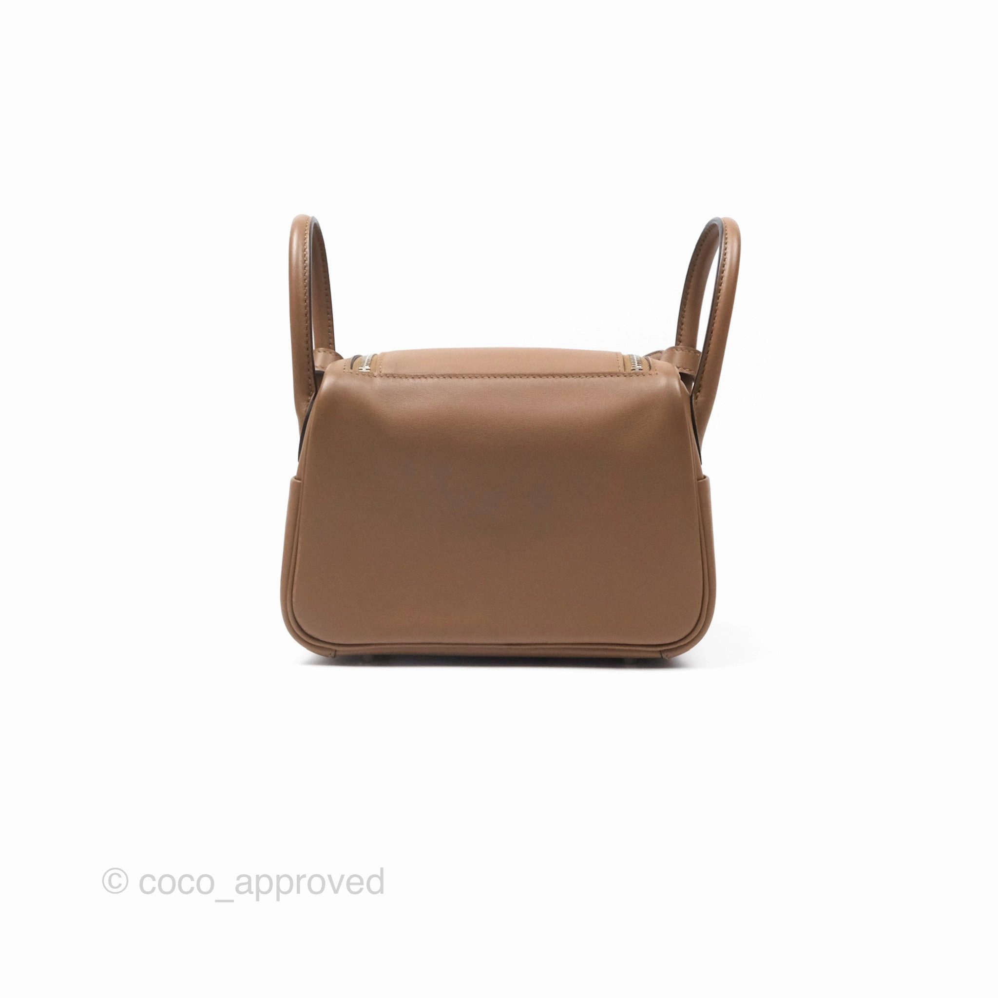 Herms Mini Lindy 20 Verso Swift Alezan 3G / Biscuit 48 Palladium Hardware