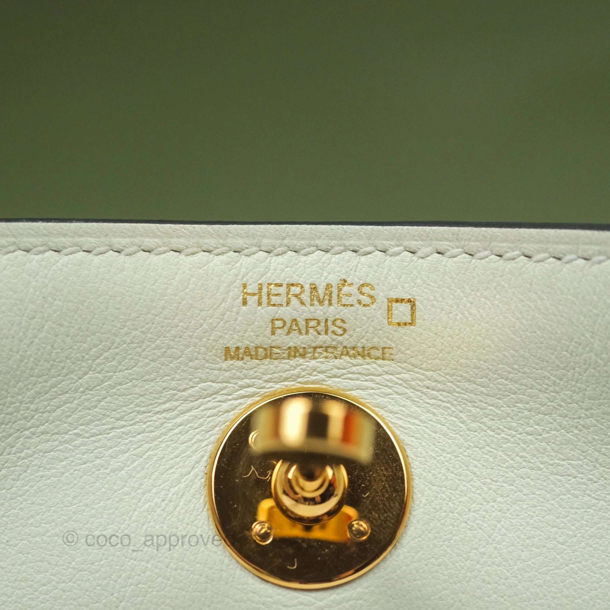 Herms Mini Lindy Touch Vert Fizz 0S Swift Alligator Handle Gold Hardware