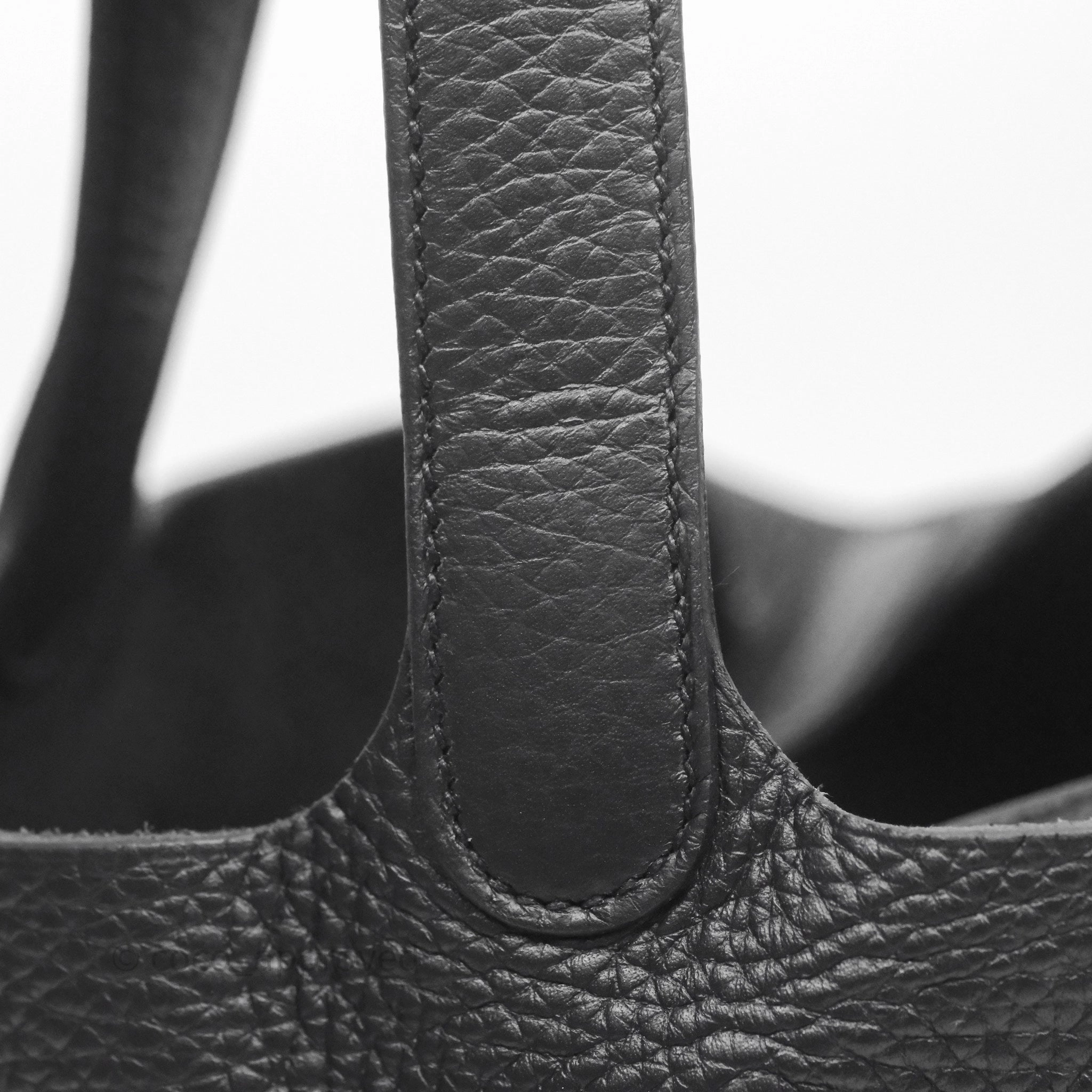 Herms Picotin 18 Black Noir 89 Clemence Palladium Hardware