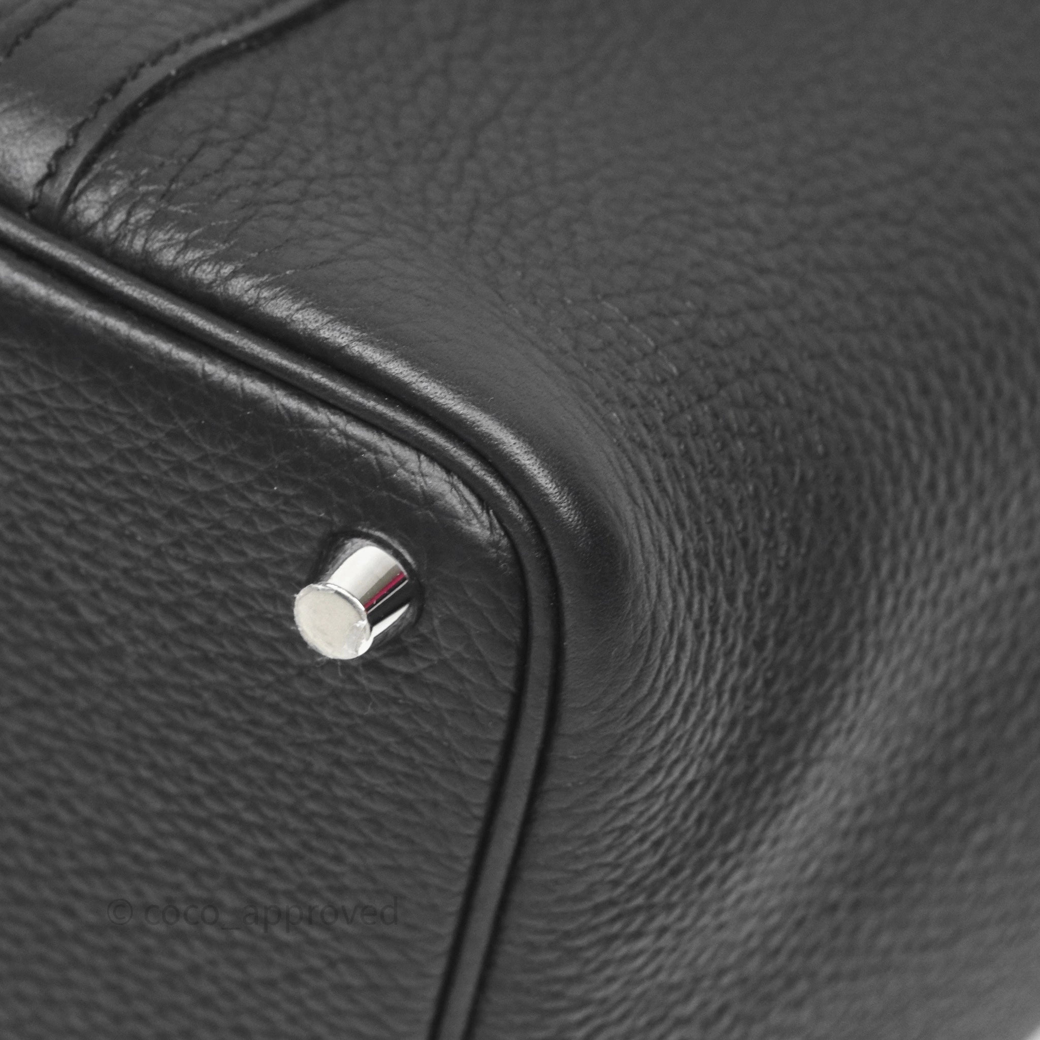 Herms Picotin 18 Black Noir 89 Clemence Palladium Hardware