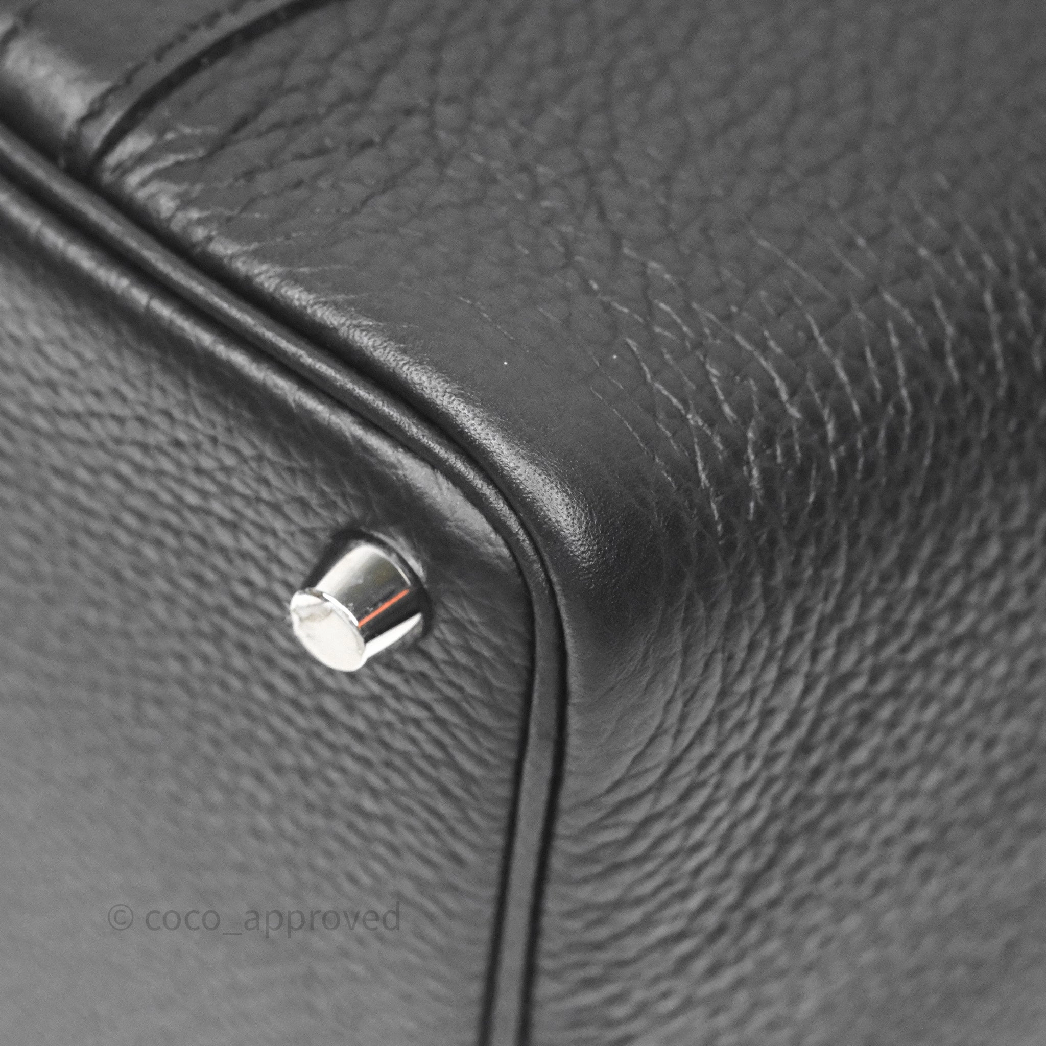 Herms Picotin 18 Black Noir 89 Clemence Palladium Hardware