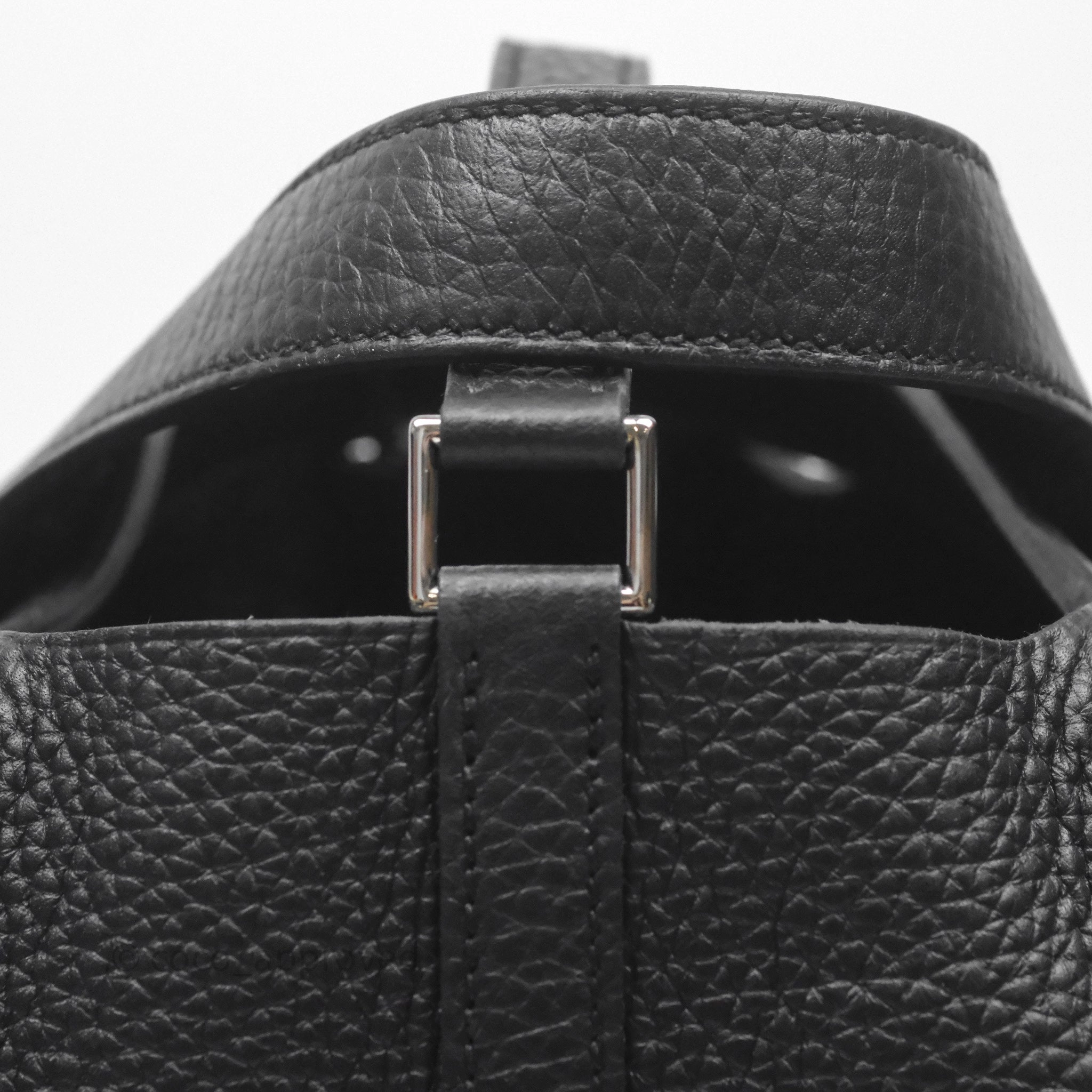 Herms Picotin 18 Black Noir 89 Clemence Palladium Hardware