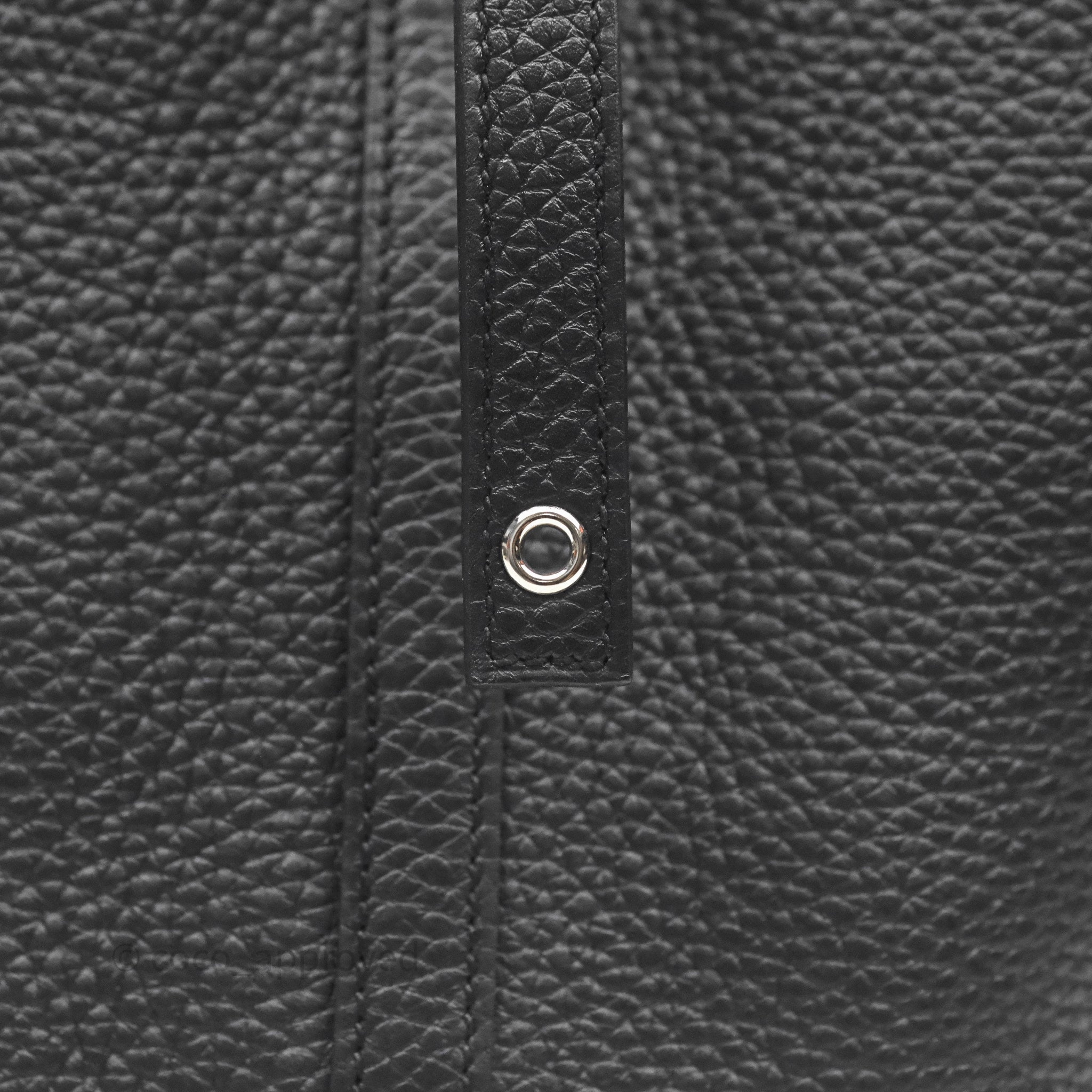 Herms Picotin 18 Black Noir 89 Clemence Palladium Hardware