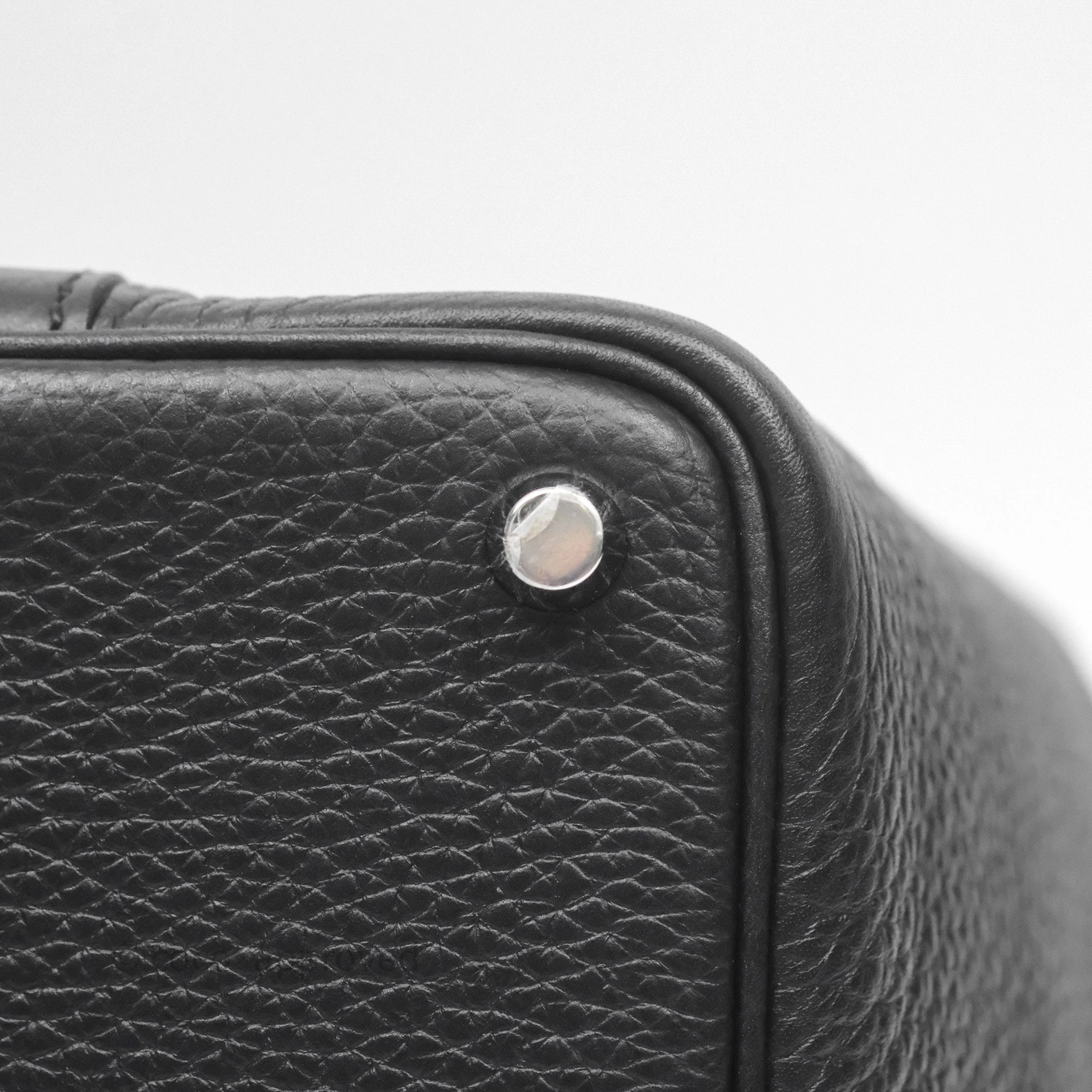 Herms Picotin 18 Black Noir 89 Clemence Palladium Hardware