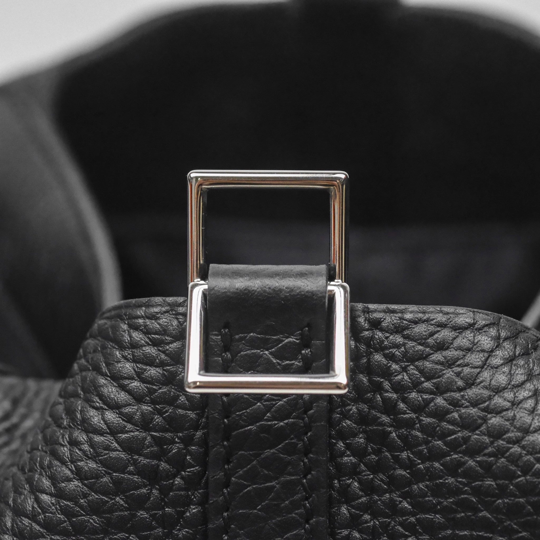 Herms Picotin 18 Black Noir 89 Clemence Palladium Hardware