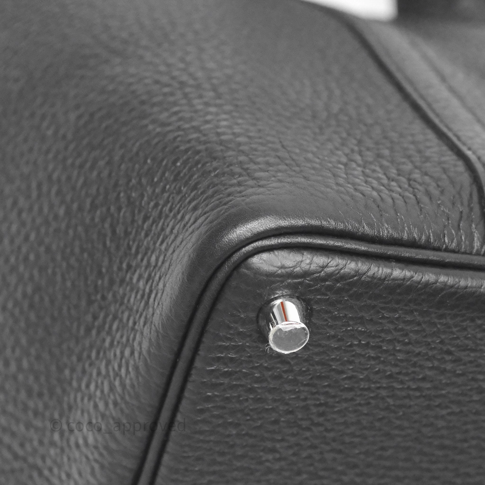 Herms Picotin 18 Black Noir 89 Clemence Palladium Hardware