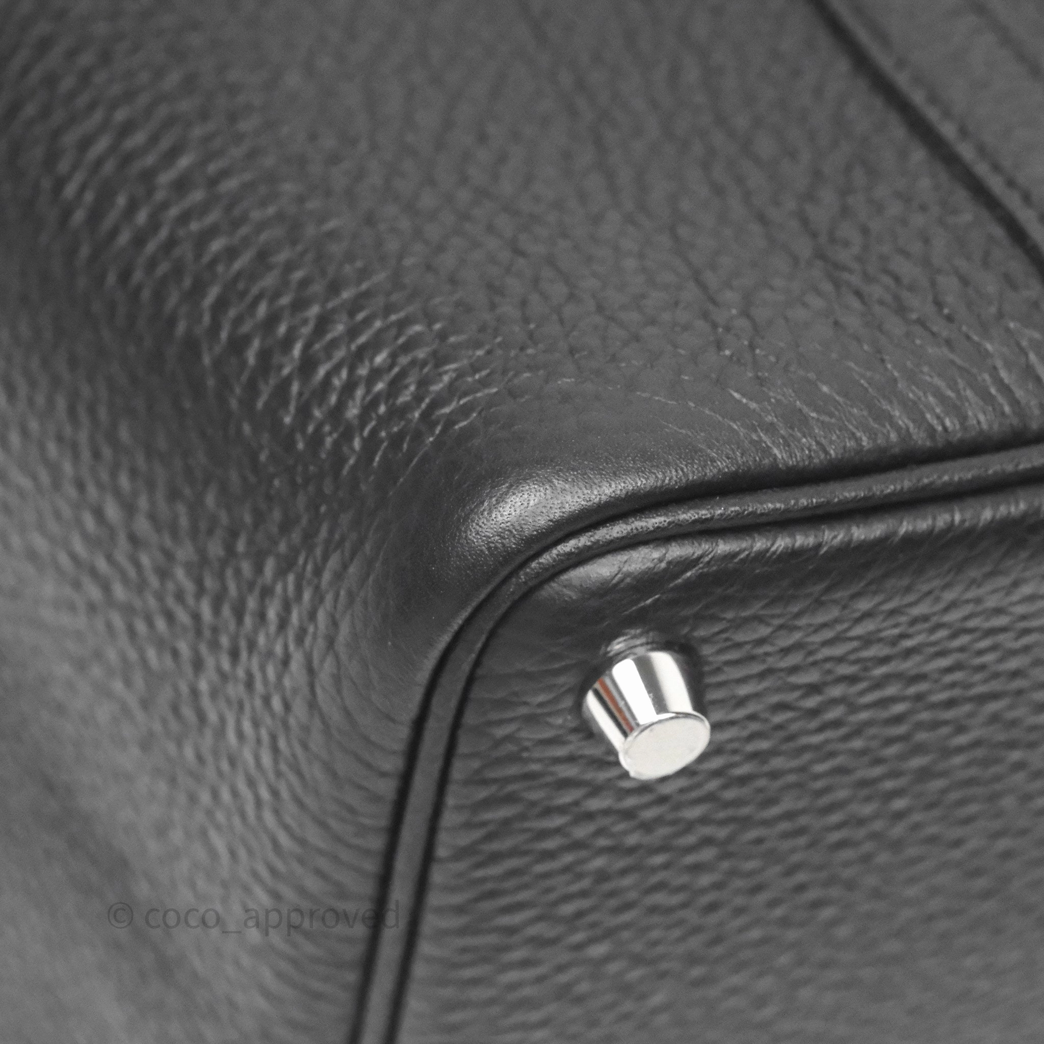 Herms Picotin 18 Black Noir 89 Clemence Palladium Hardware