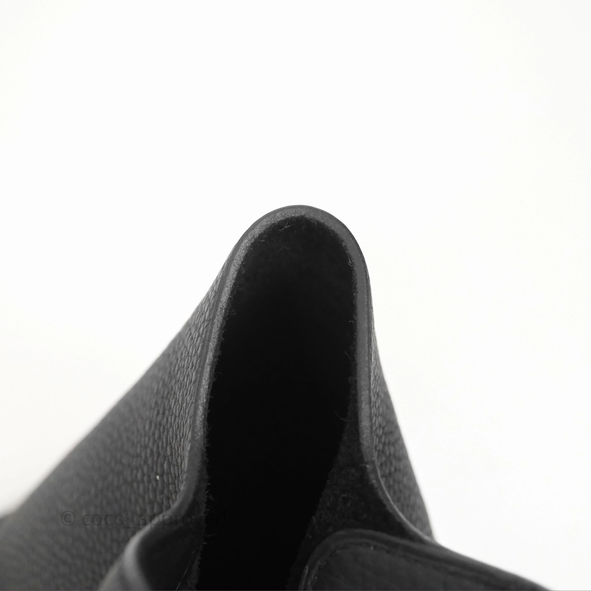 Herms Picotin 18 Black Noir Clemence So Black Hardware