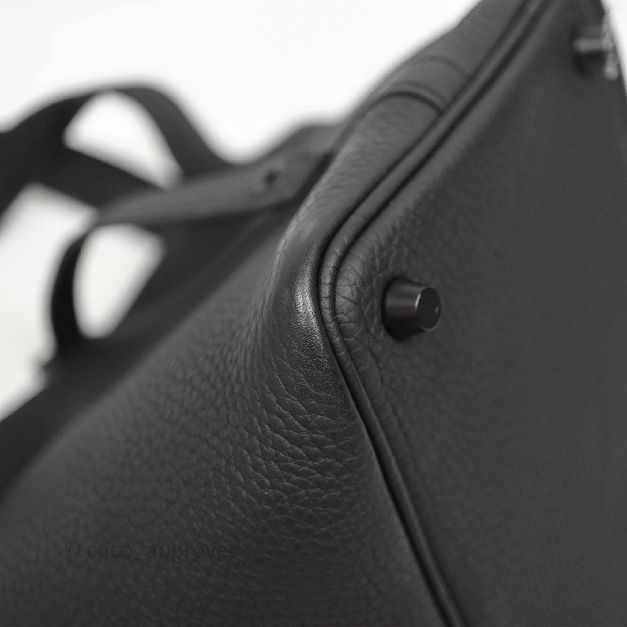 Herms Picotin 18 Black Noir Clemence So Black Hardware