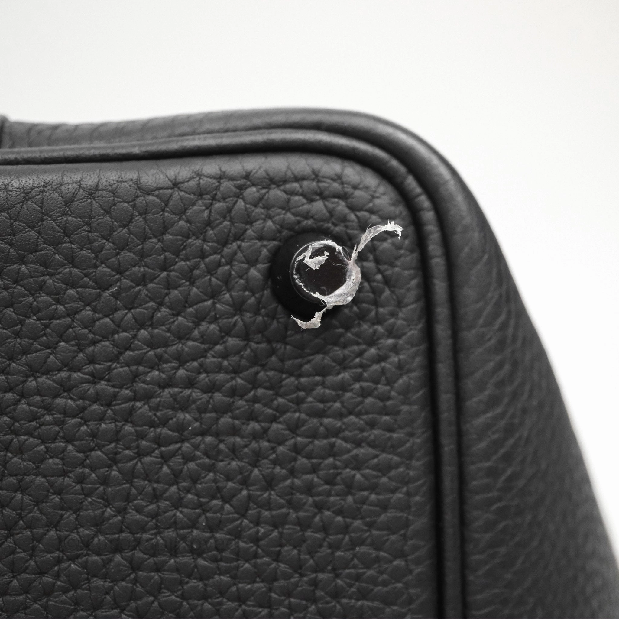 Herms Picotin 18 Black Noir Clemence So Black Hardware