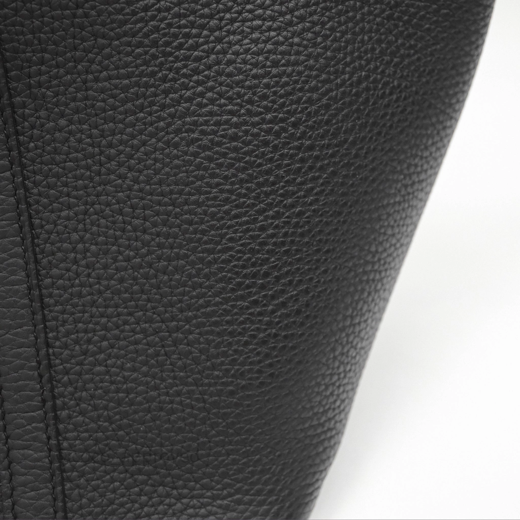 Herms Picotin 18 Black Noir Clemence So Black Hardware