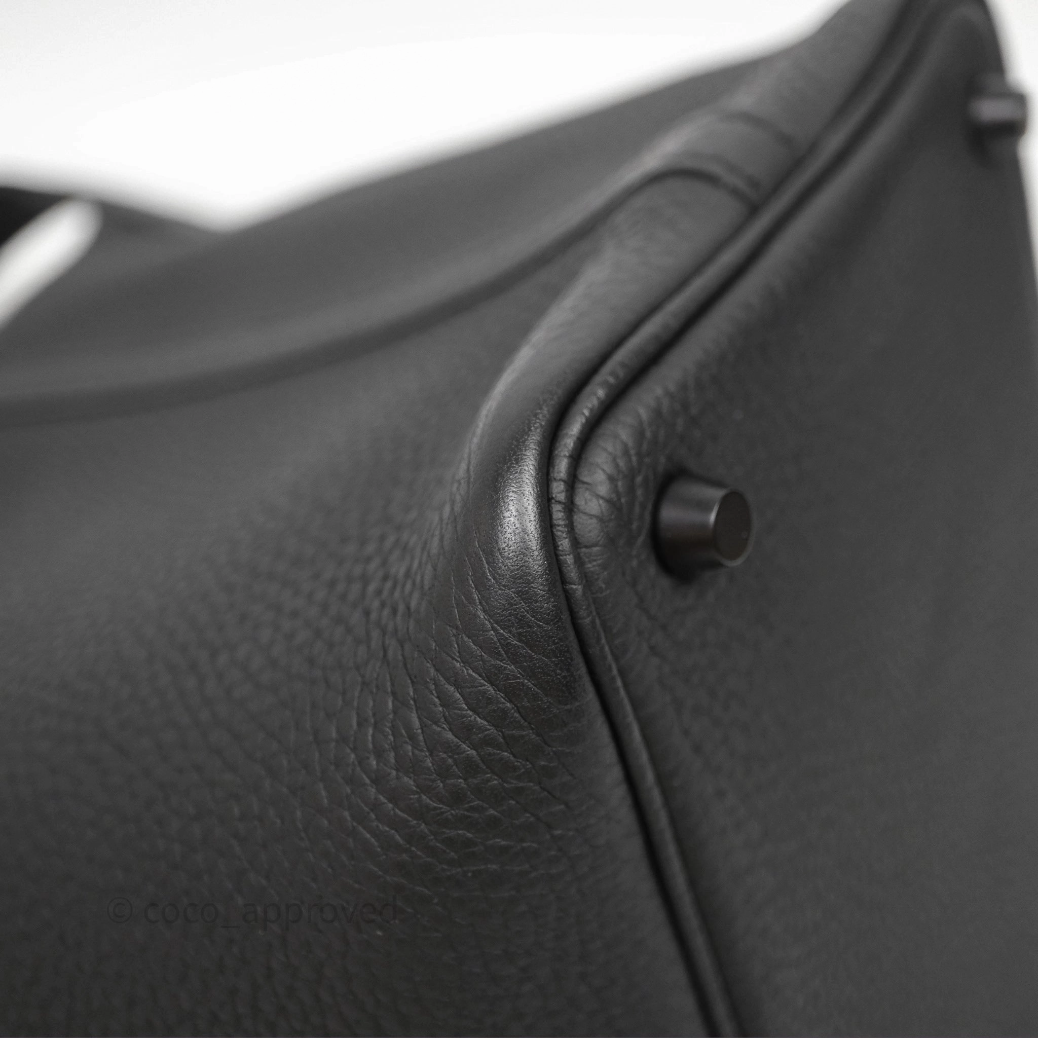 Herms Picotin 18 Black Noir Clemence So Black Hardware