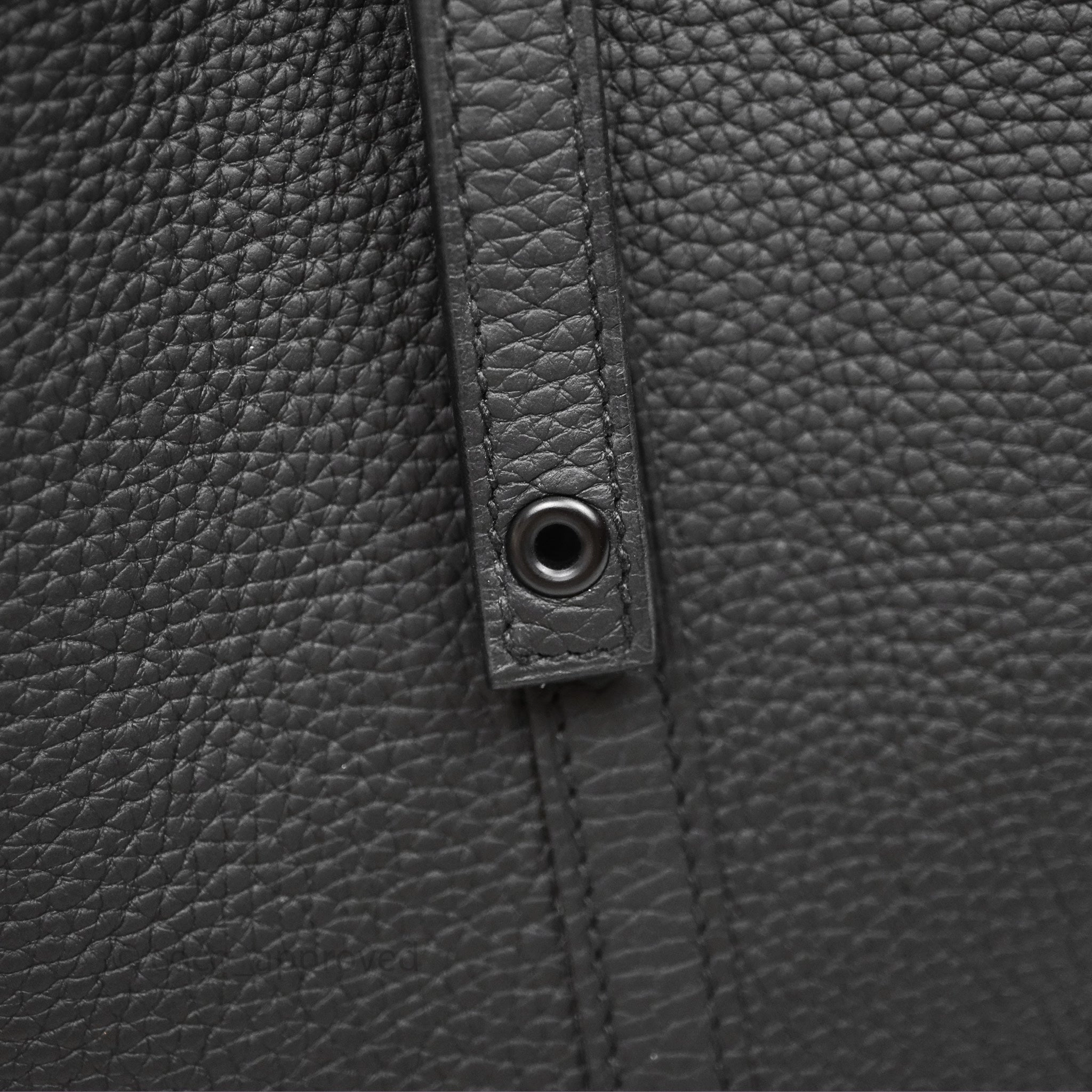 Herms Picotin 18 Black Noir Clemence So Black Hardware