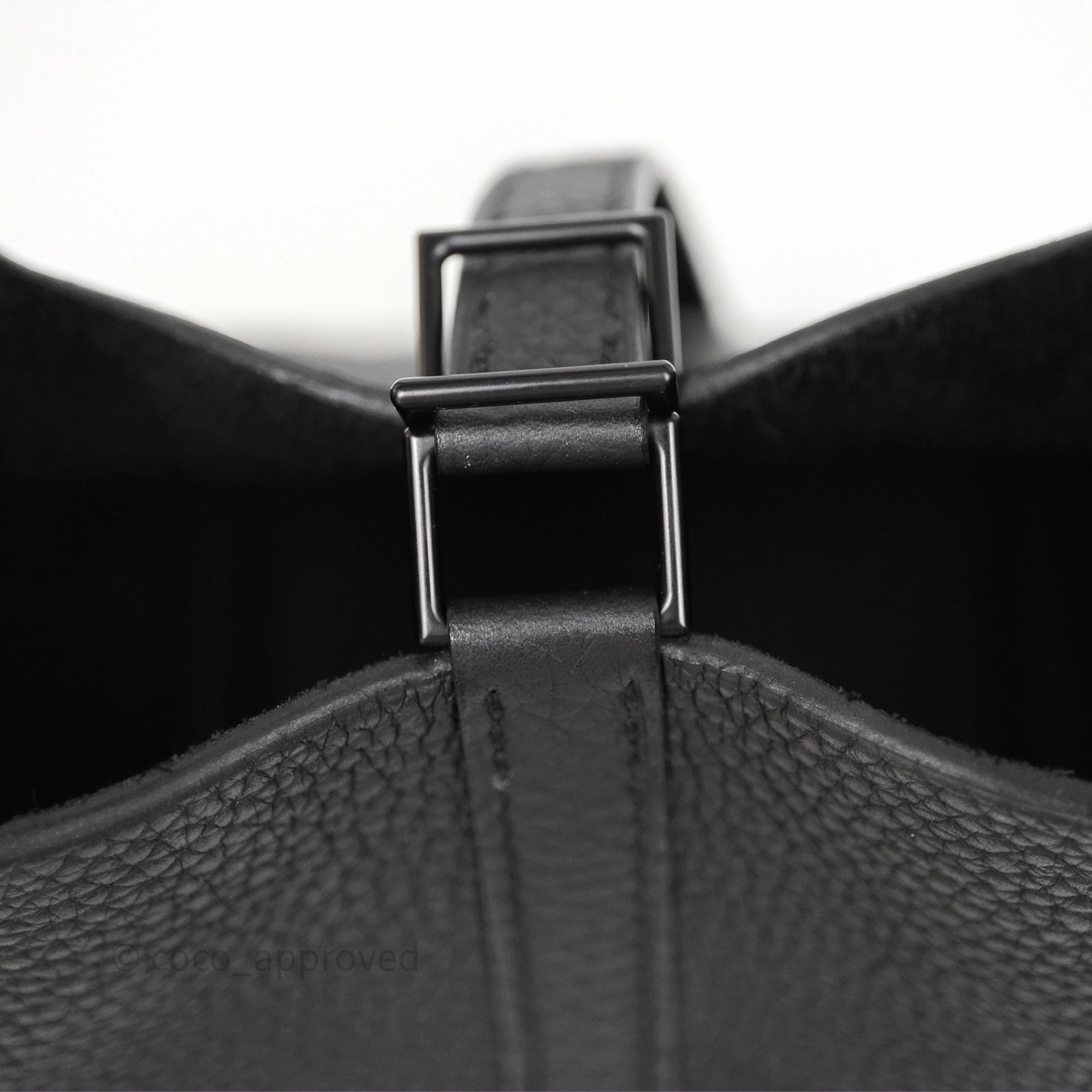 Herms Picotin 18 Black Noir Clemence So Black Hardware