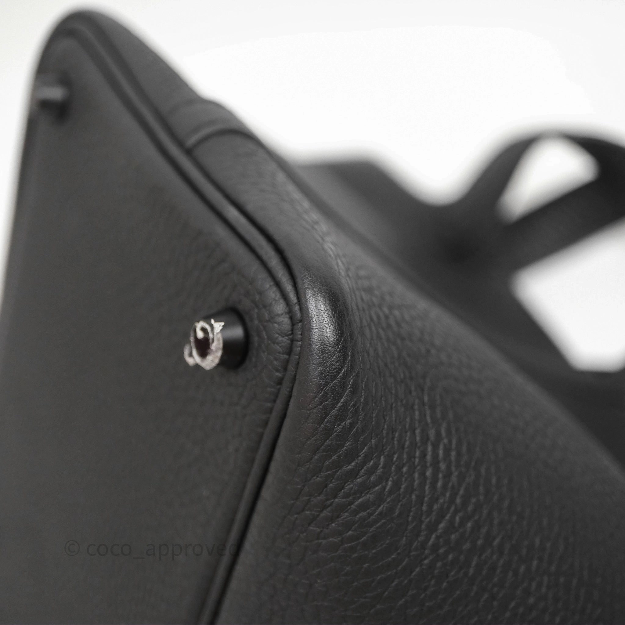 Herms Picotin 18 Black Noir Clemence So Black Hardware