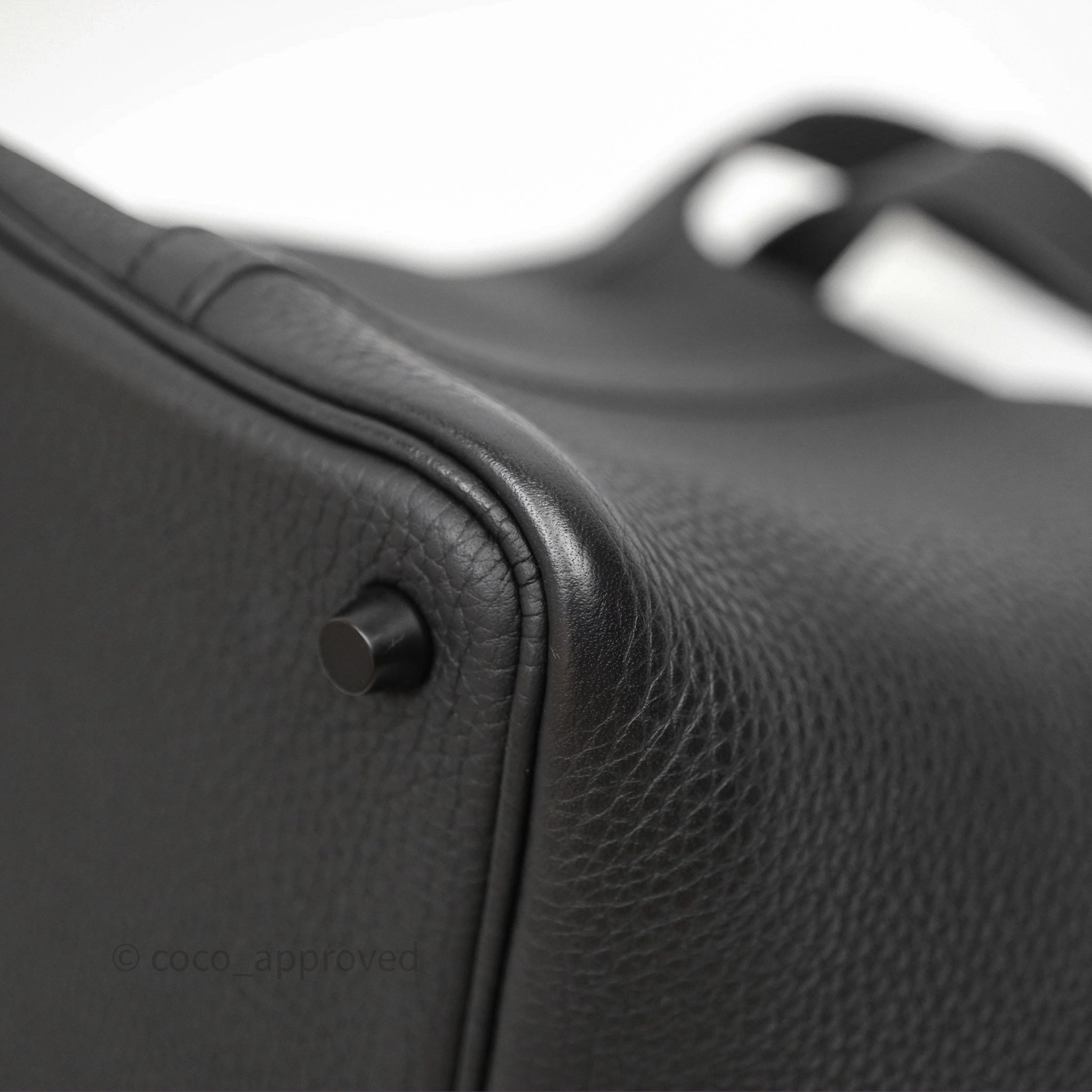 Herms Picotin 18 Black Noir Clemence So Black Hardware