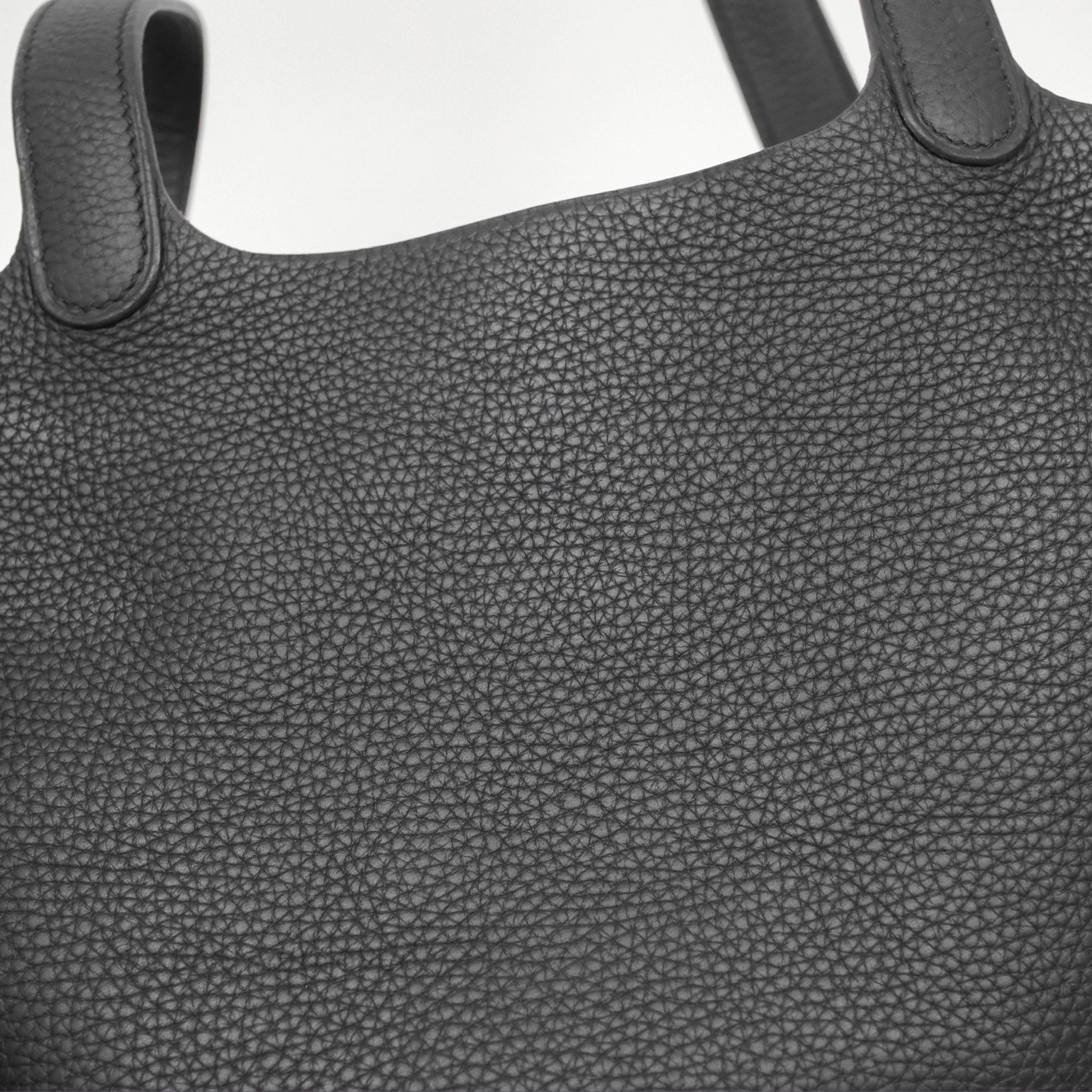 Herms Picotin 18 Black Noir Clemence So Black Hardware