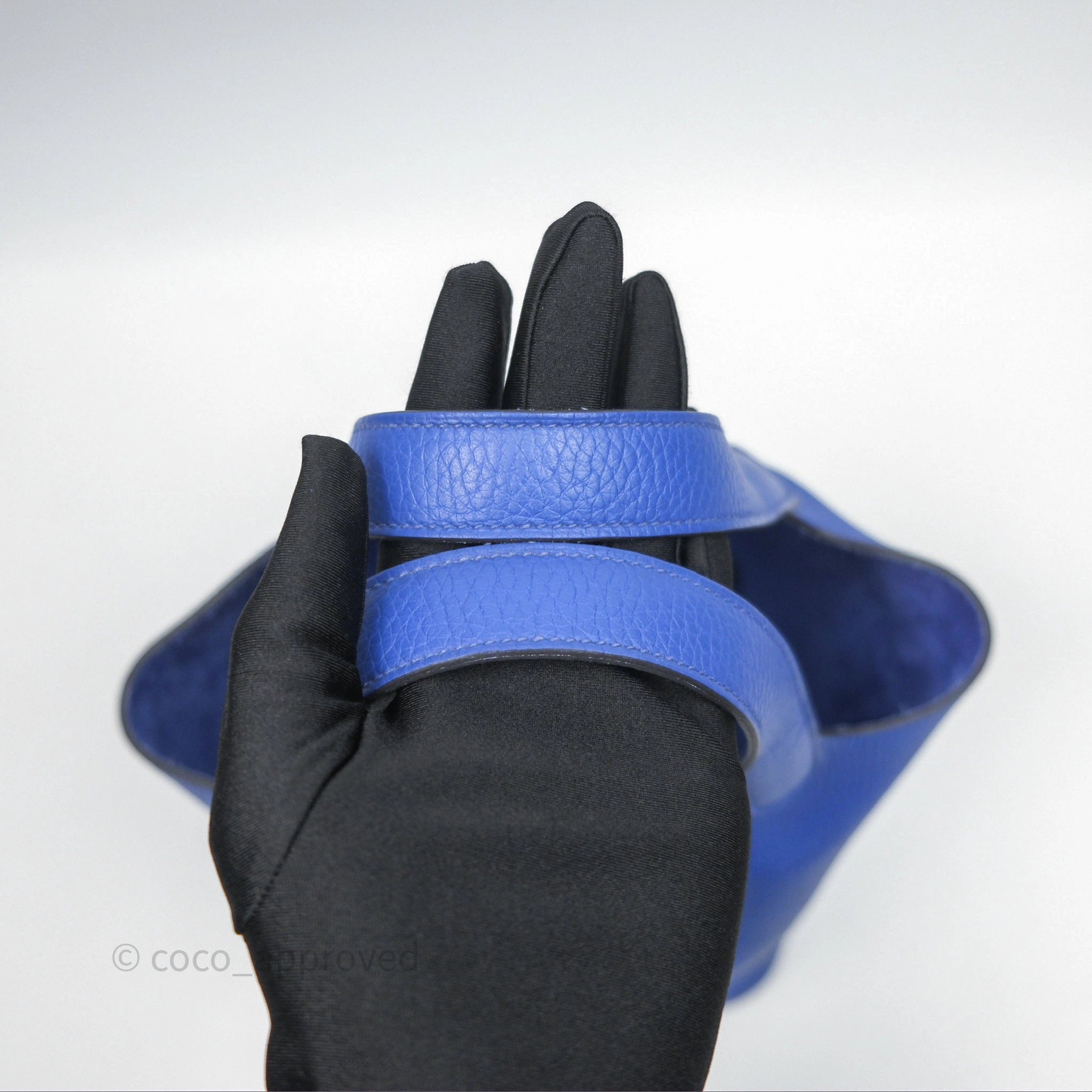 Herms Picotin 18 Bleu lectrique 7T Clemence Gold Hardware