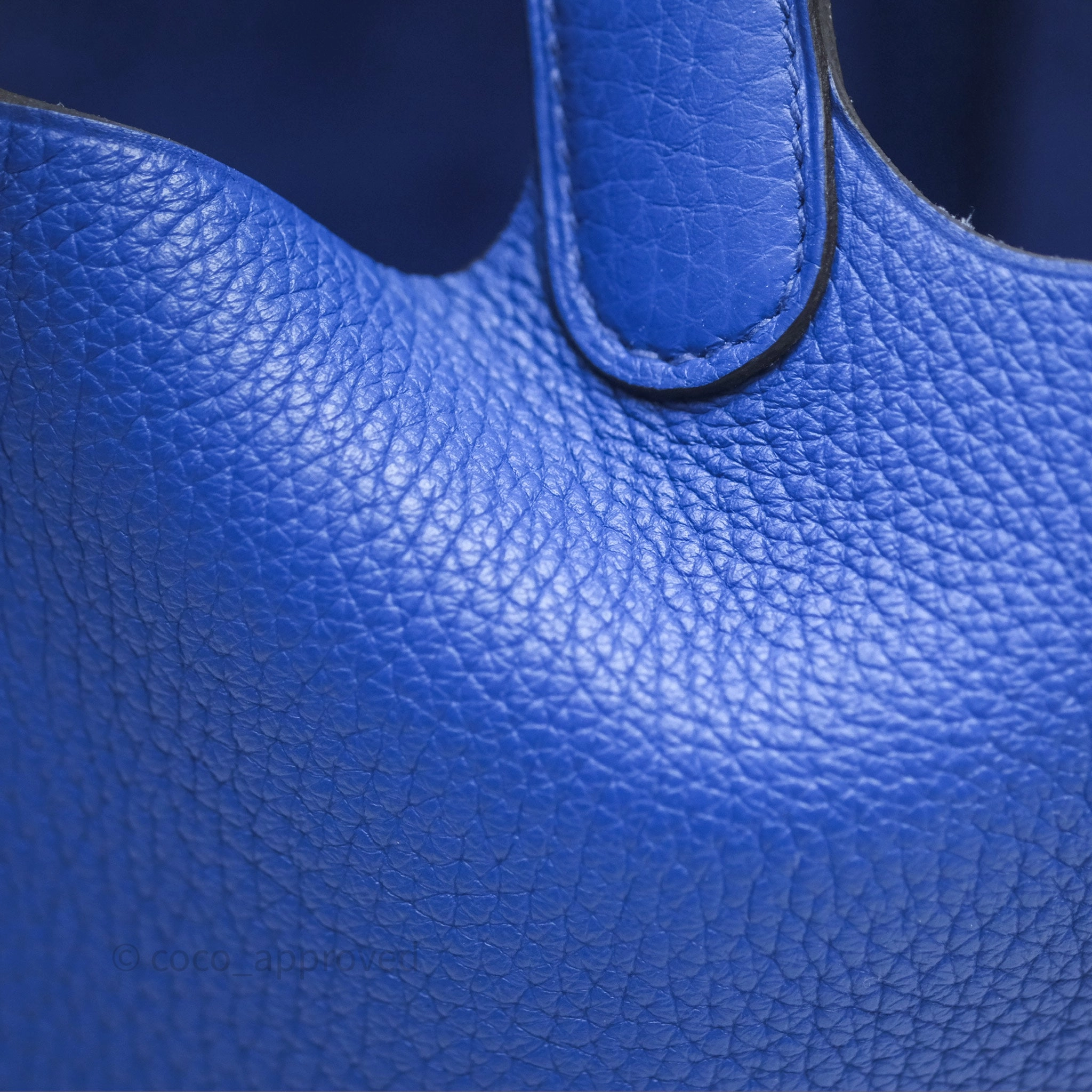 Herms Picotin 18 Bleu lectrique 7T Clemence Gold Hardware