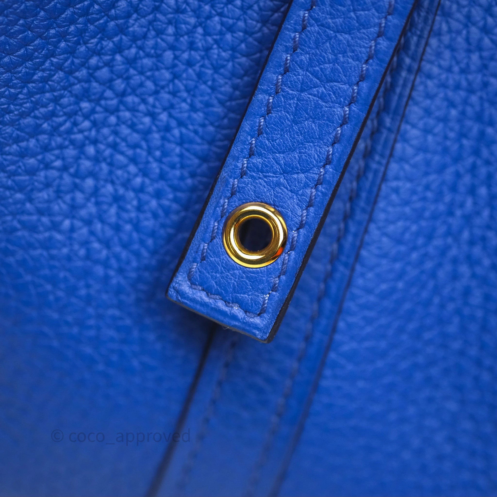Herms Picotin 18 Bleu lectrique 7T Clemence Gold Hardware