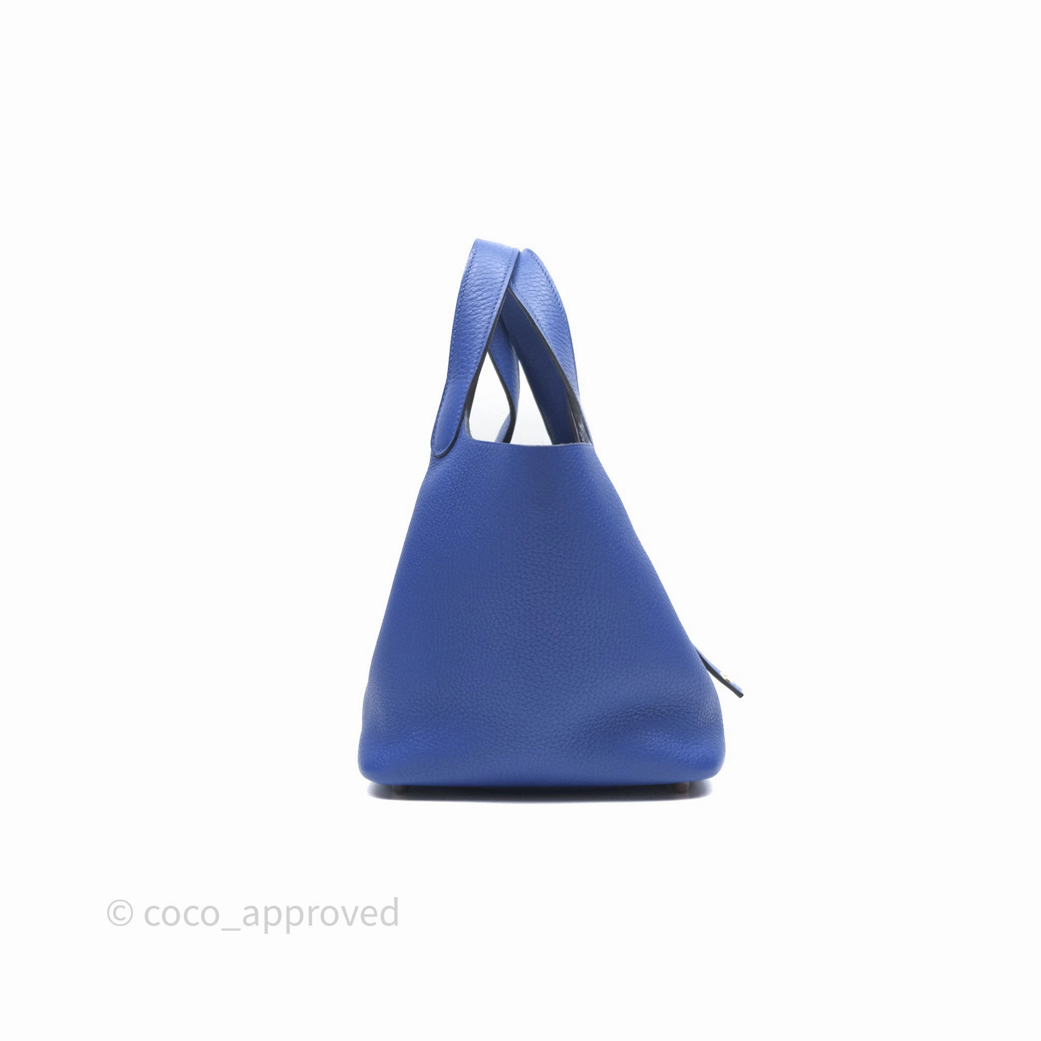 Herms Picotin 18 Bleu lectrique 7T Clemence Gold Hardware