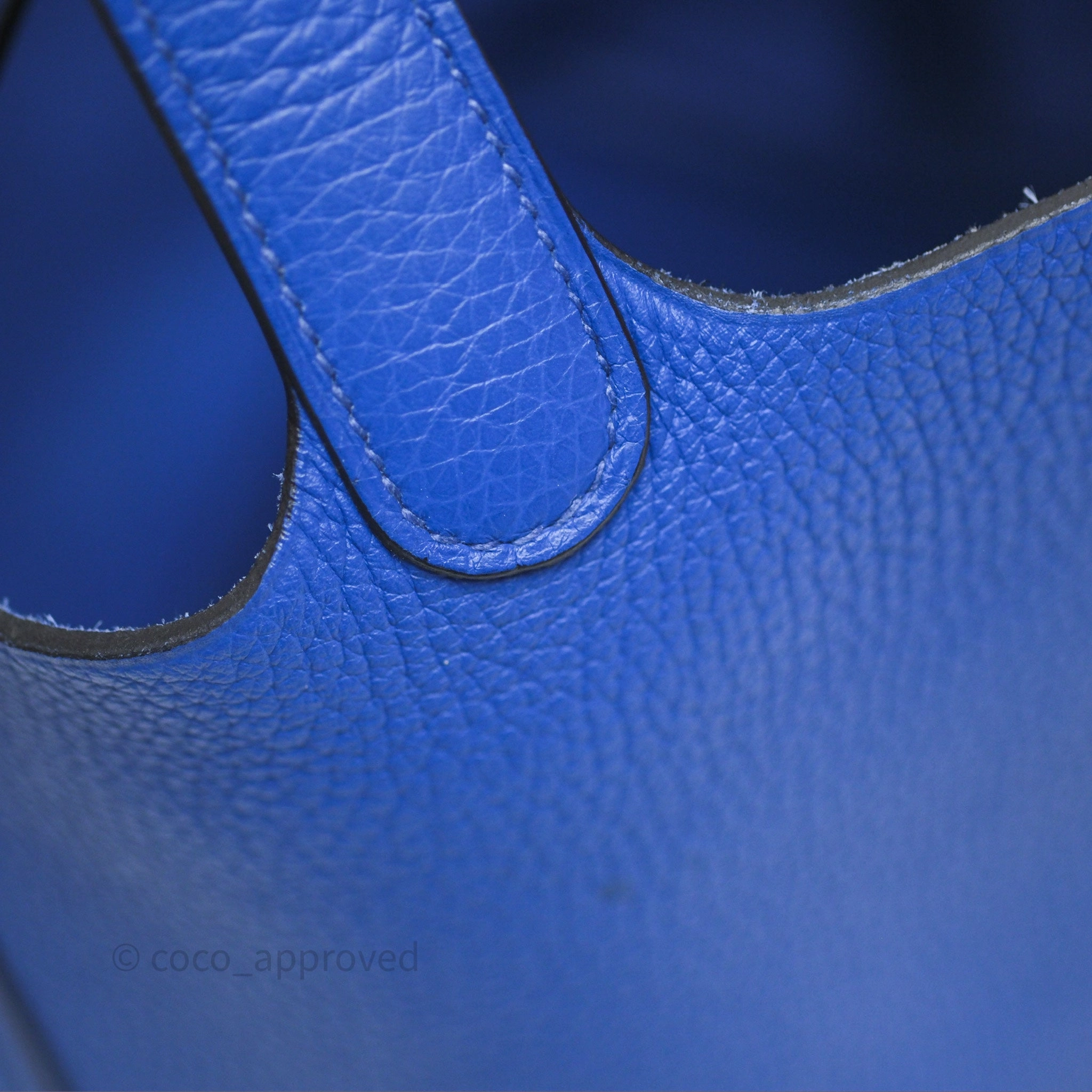 Herms Picotin 18 Bleu lectrique 7T Clemence Gold Hardware