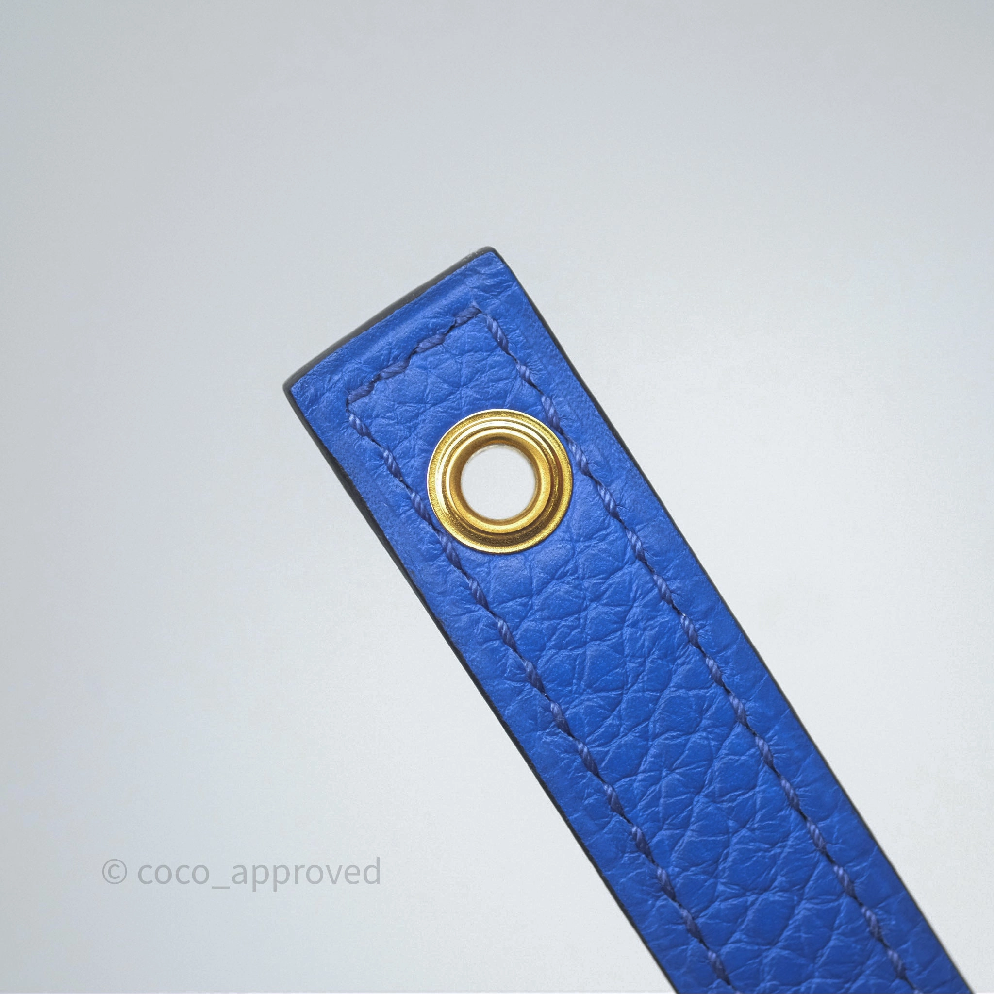 Herms Picotin 18 Bleu lectrique 7T Clemence Gold Hardware
