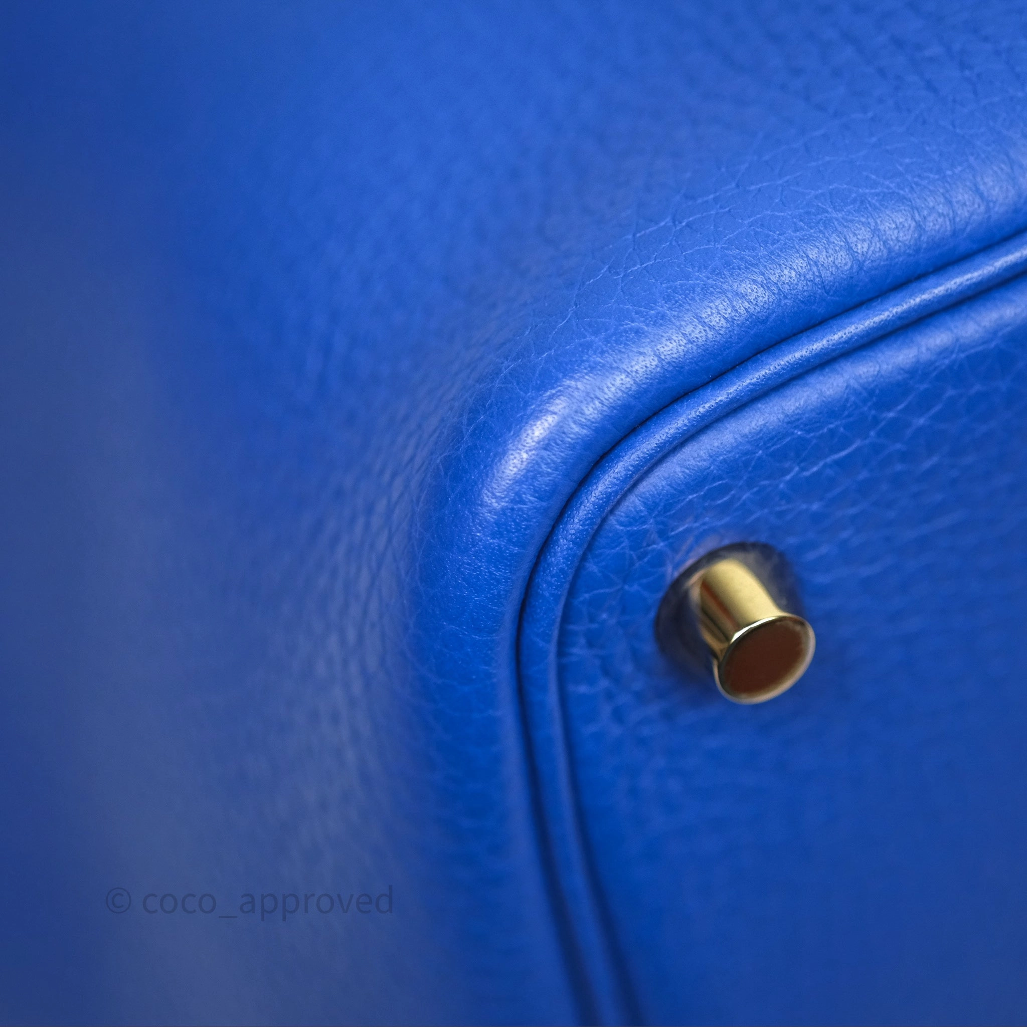 Herms Picotin 18 Bleu lectrique 7T Clemence Gold Hardware