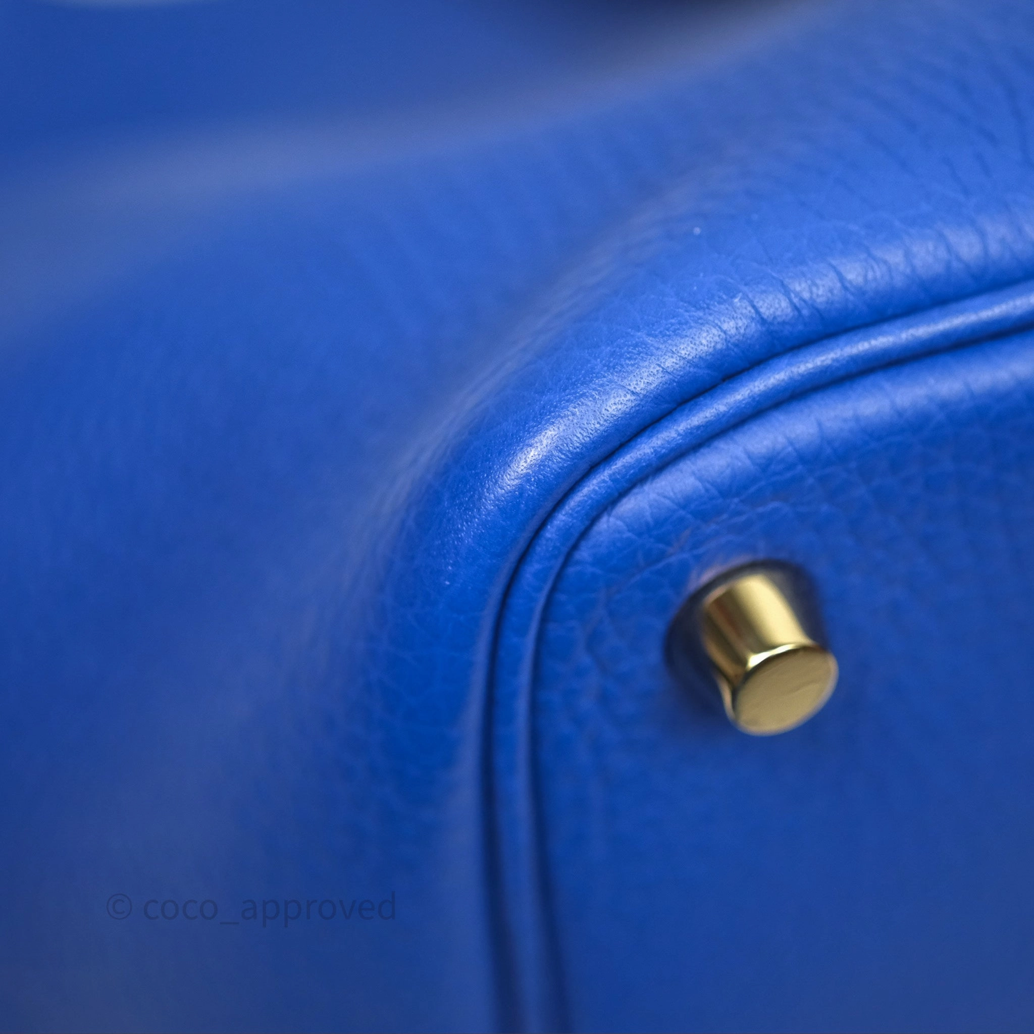 Herms Picotin 18 Bleu lectrique 7T Clemence Gold Hardware
