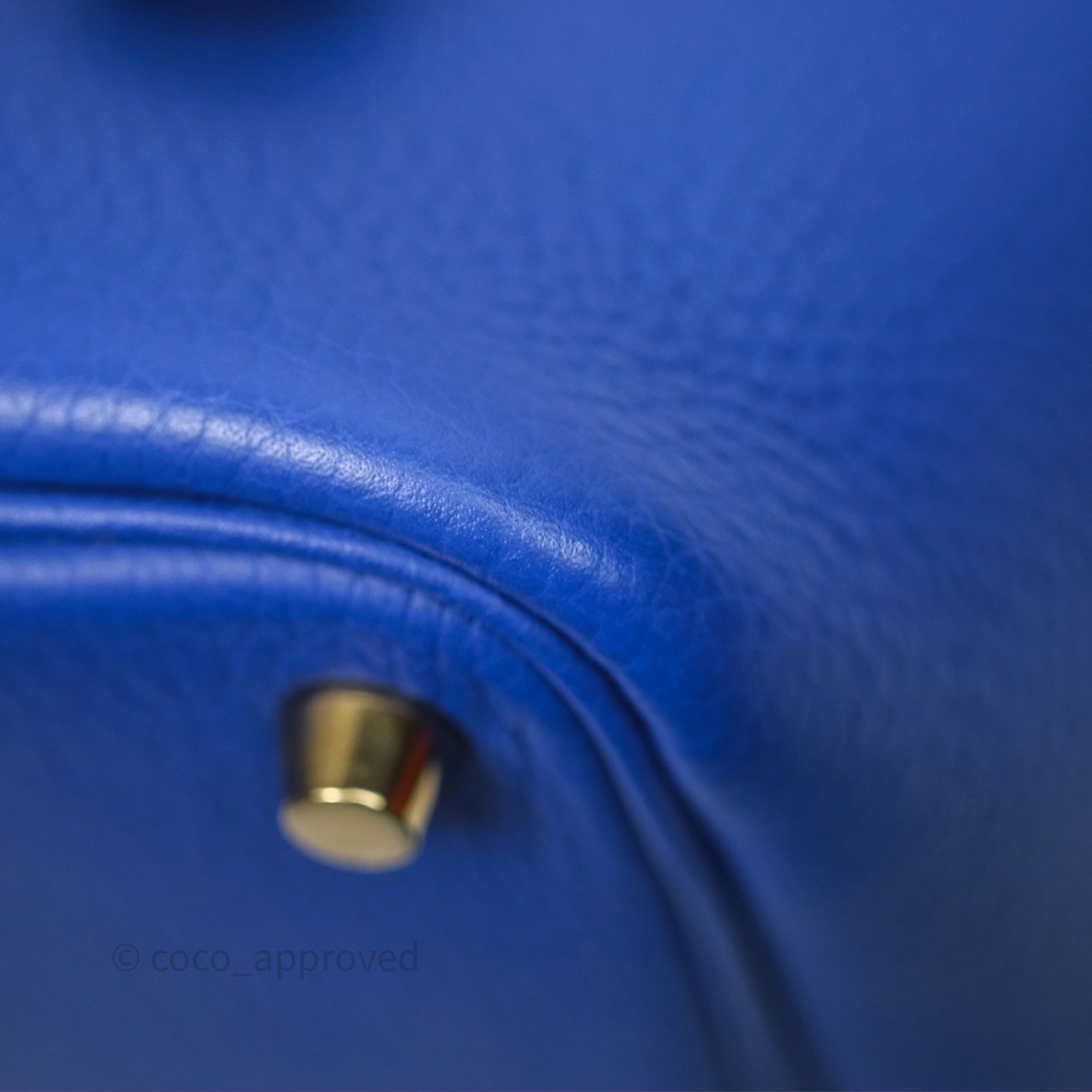 Herms Picotin 18 Bleu lectrique 7T Clemence Gold Hardware